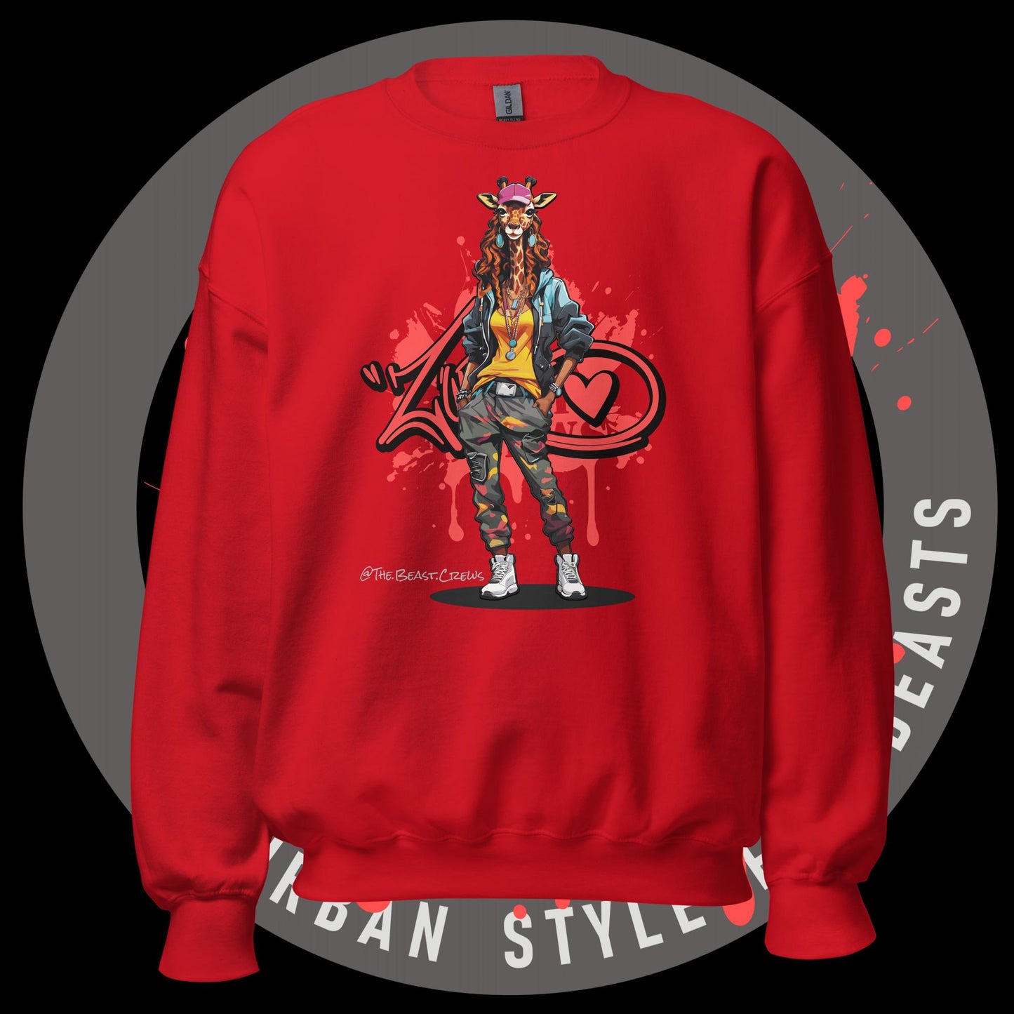 Giraffe Queen Full Color - Unisex Sweatshirt