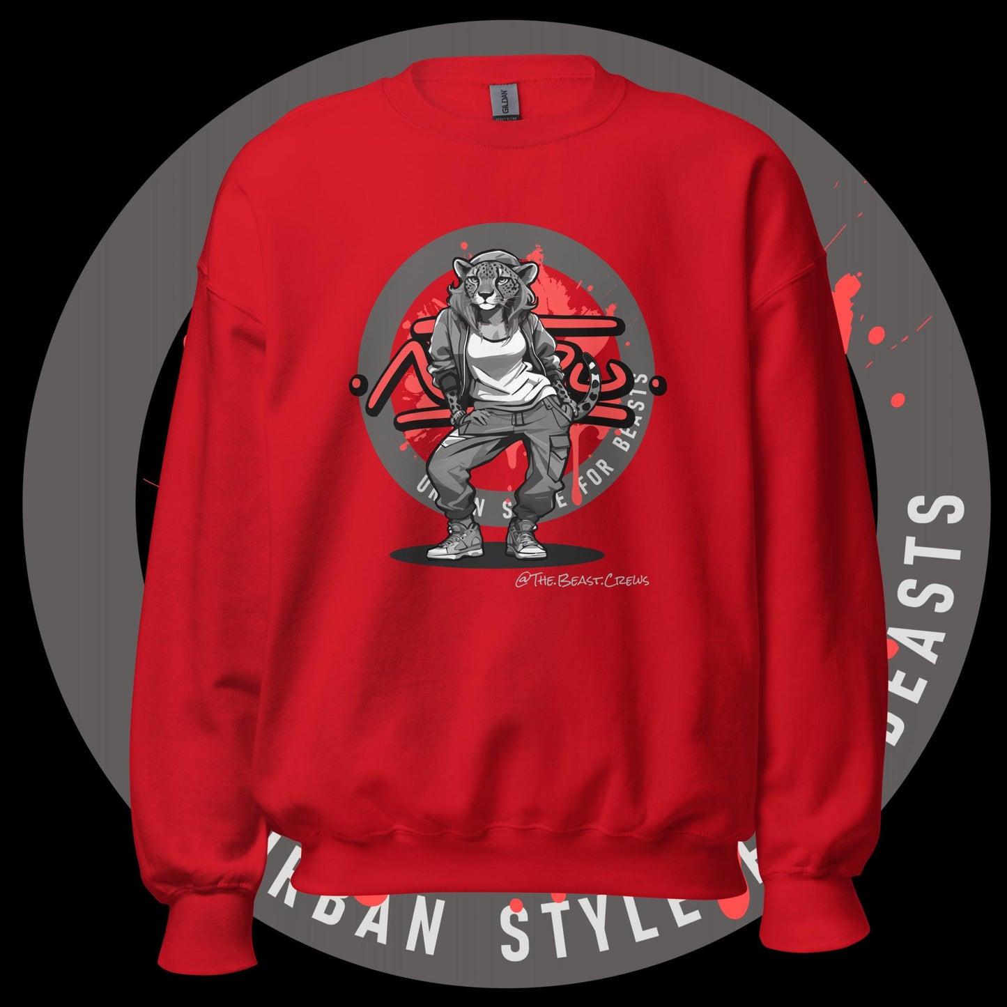 Cheetah Queen Grayscale - Unisex Sweatshirt