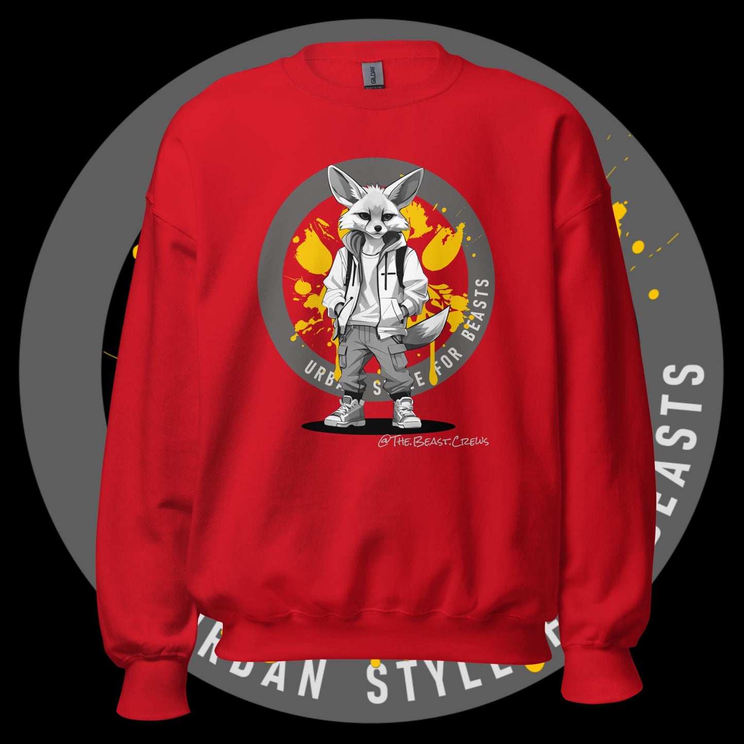 Unisex Sweatshirt - Fenec Fox Grayscale