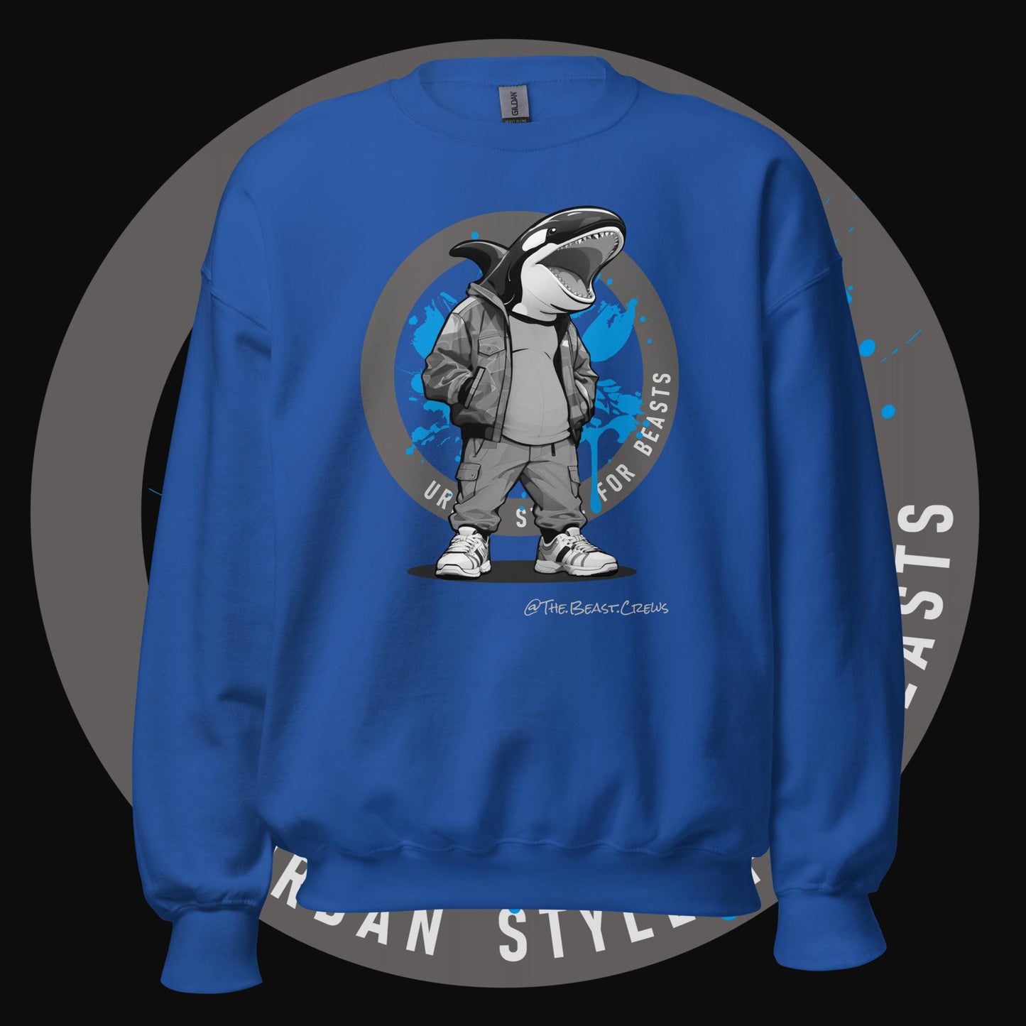 Killer Whale Grayscale - Unisex Sweatshirt