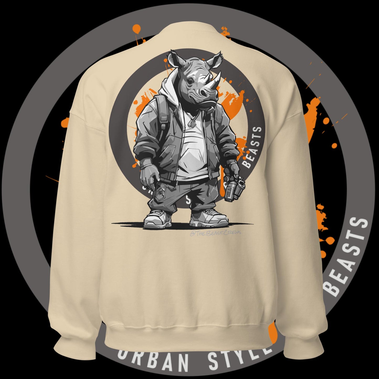 Rhino Grayscale - Unisex Sweatshirt