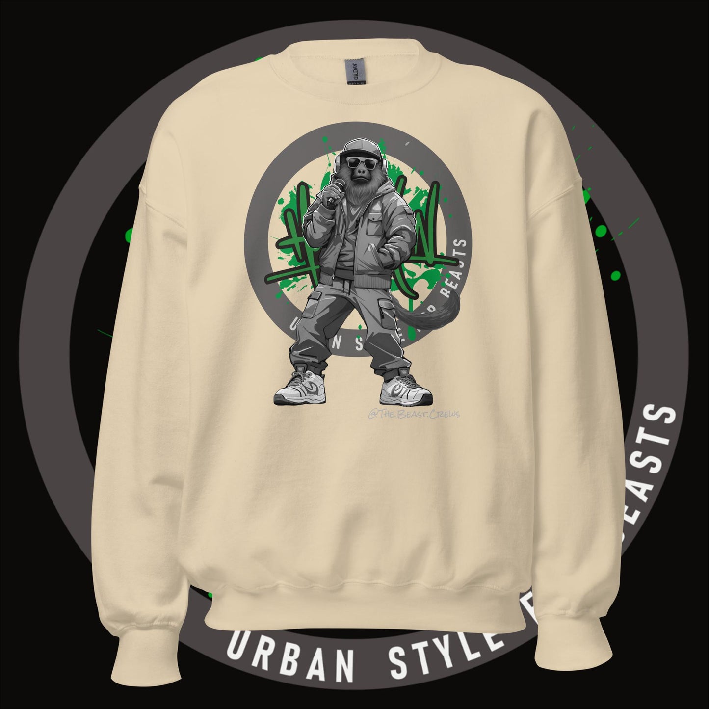 Howler Monkey Grayscale - Unisex Sweatshirt