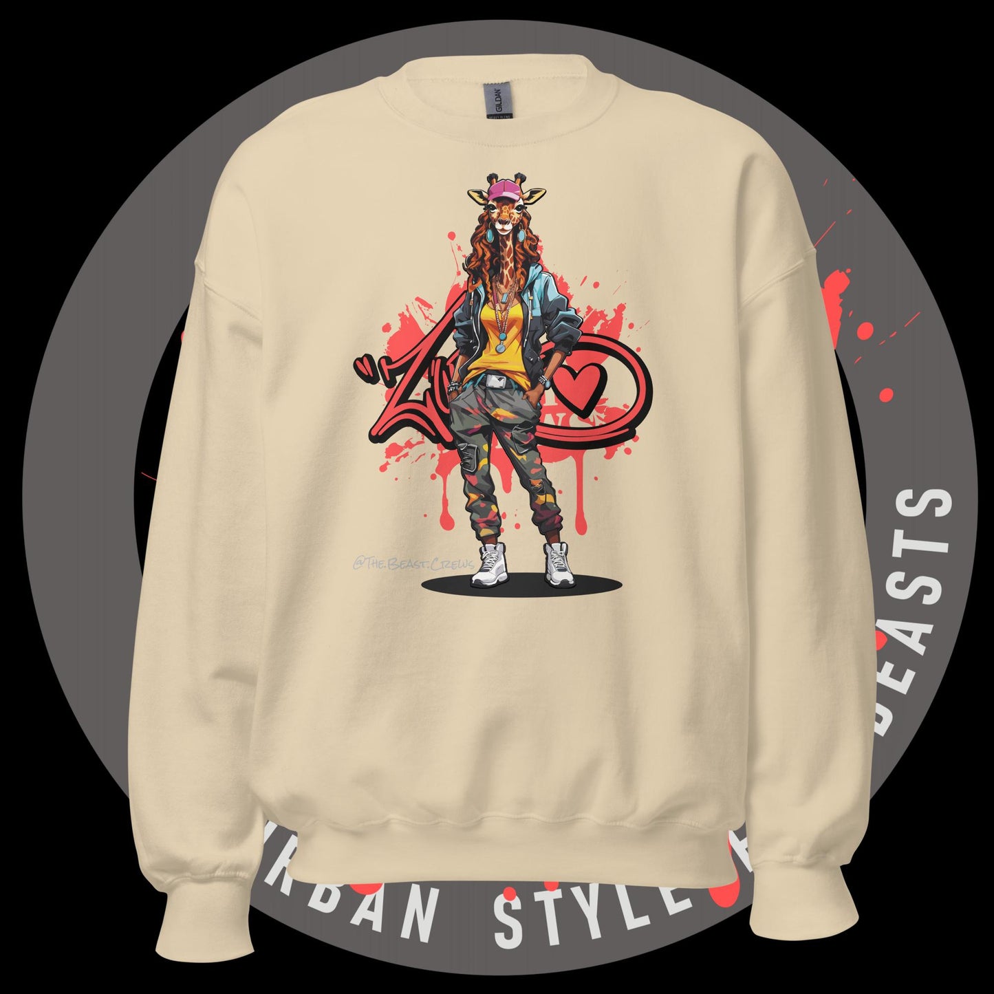 Giraffe Queen Full Color - Unisex Sweatshirt