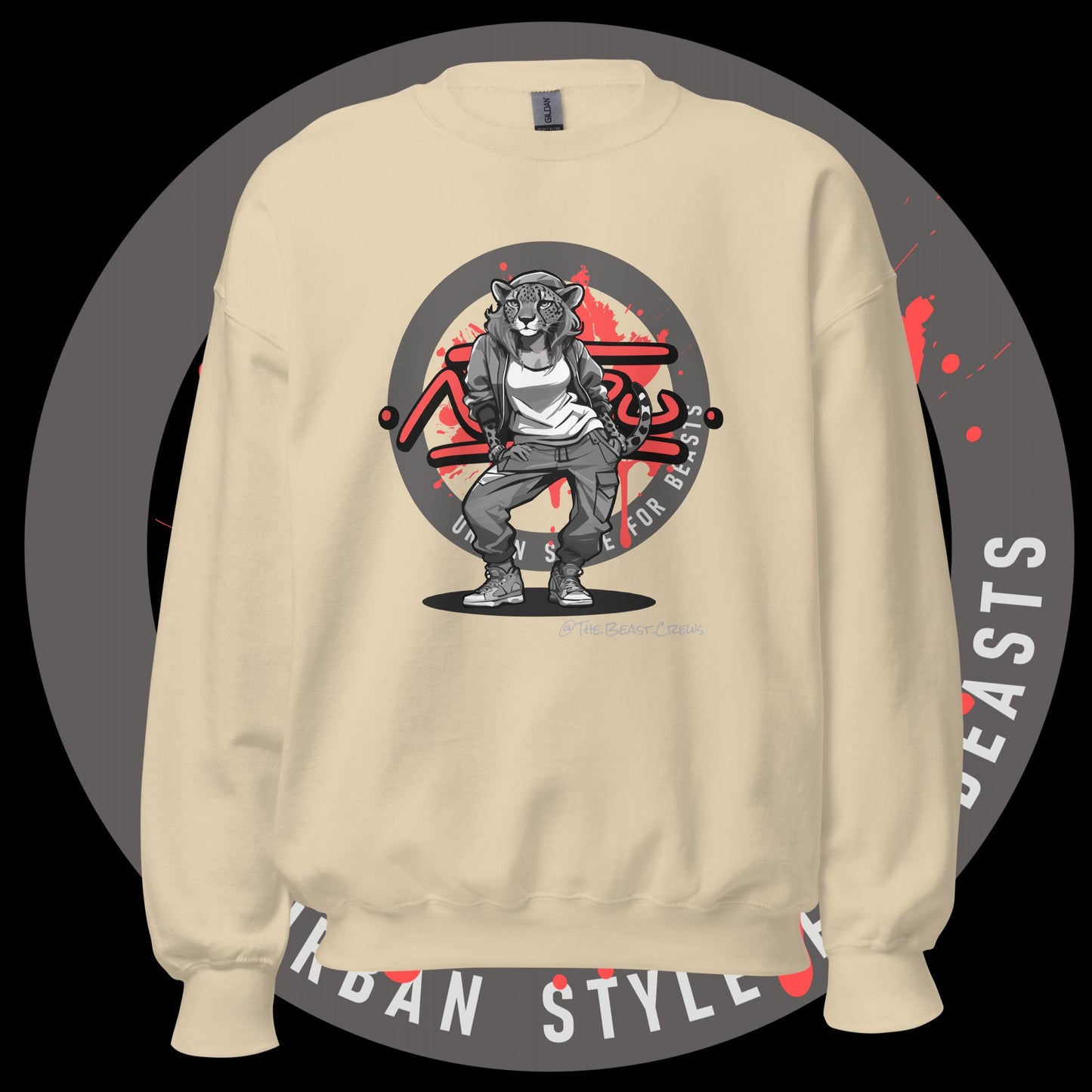 Cheetah Queen Grayscale - Unisex Sweatshirt