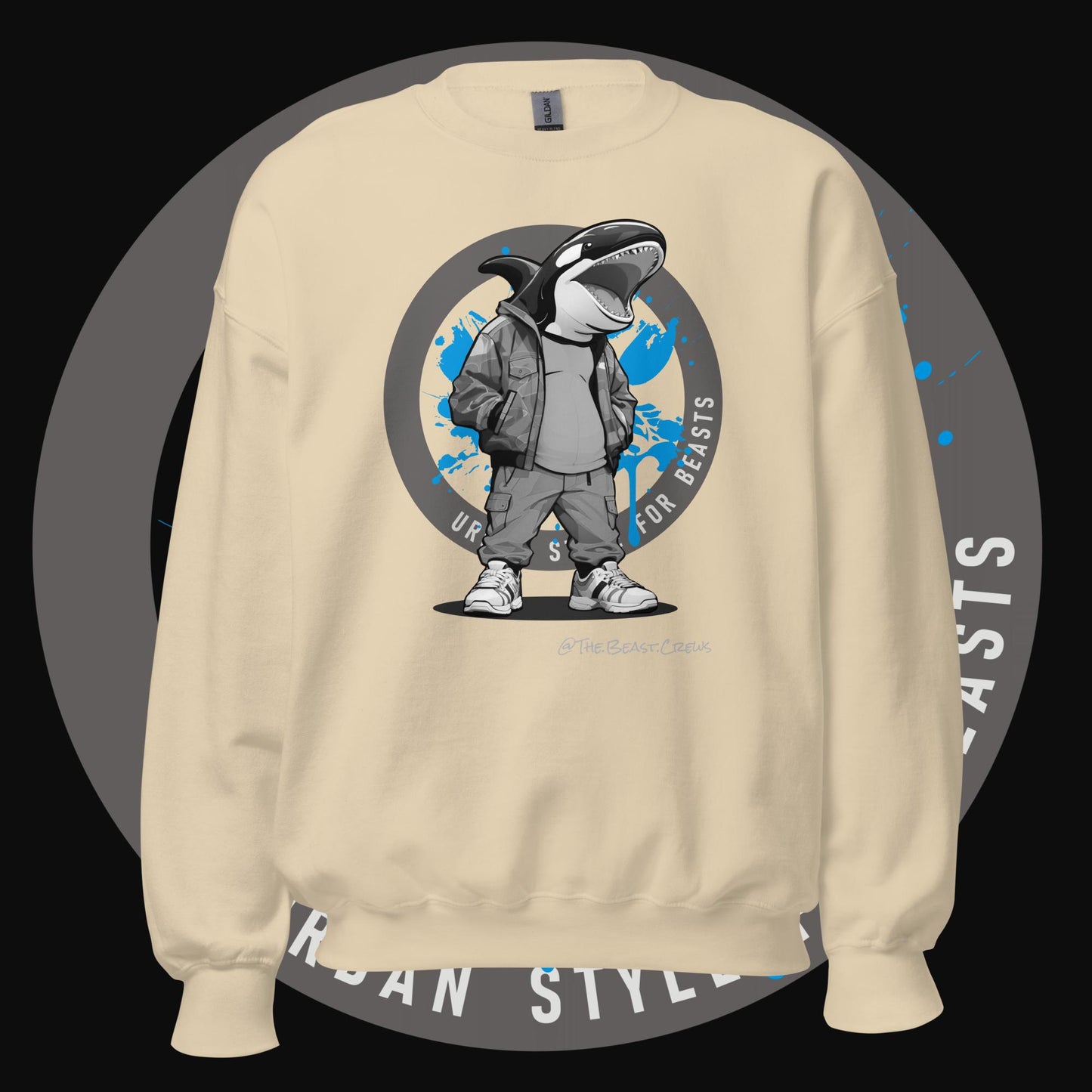 Killer Whale Grayscale - Unisex Sweatshirt