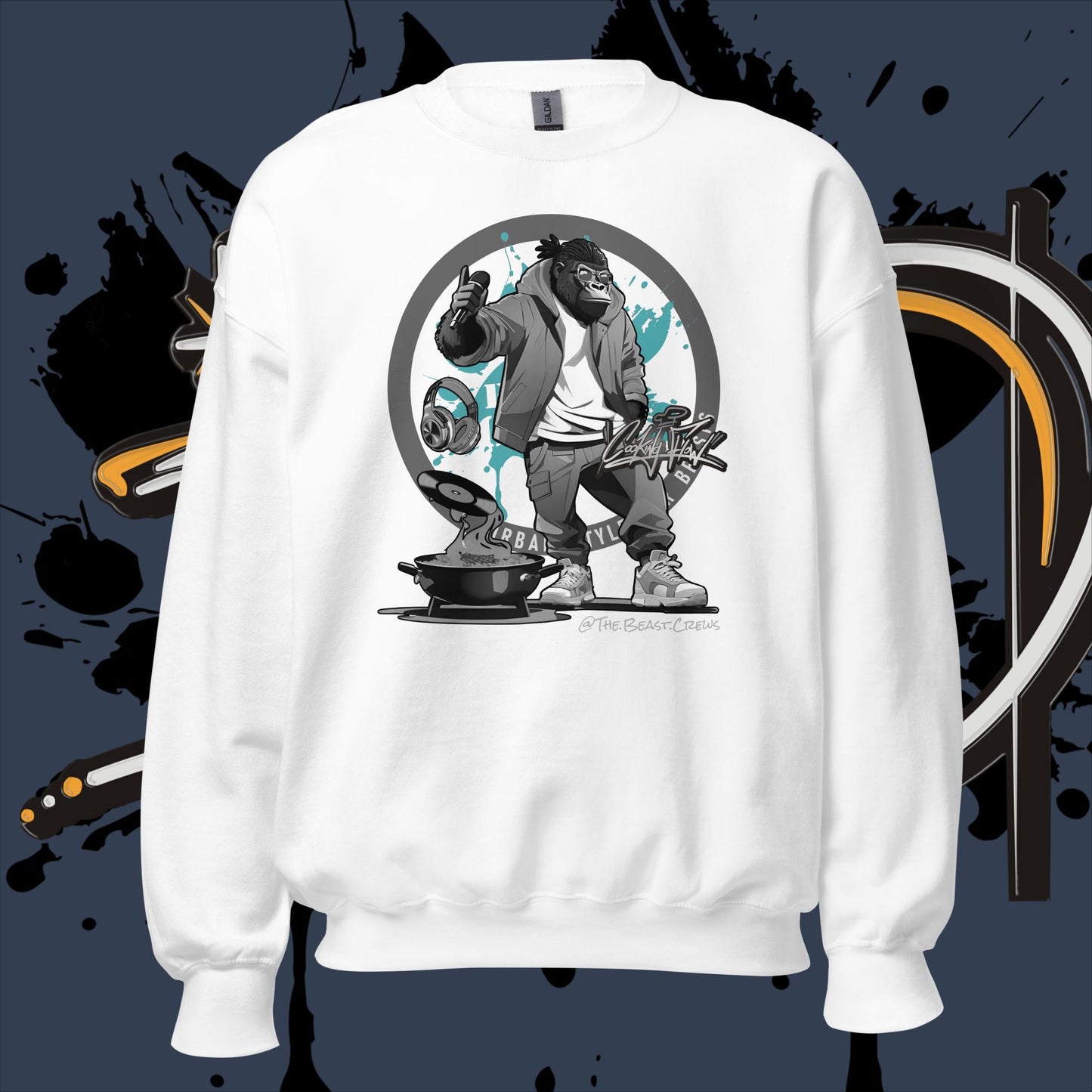 Cooking Flow Grayscale - Unisex Sweatshirt