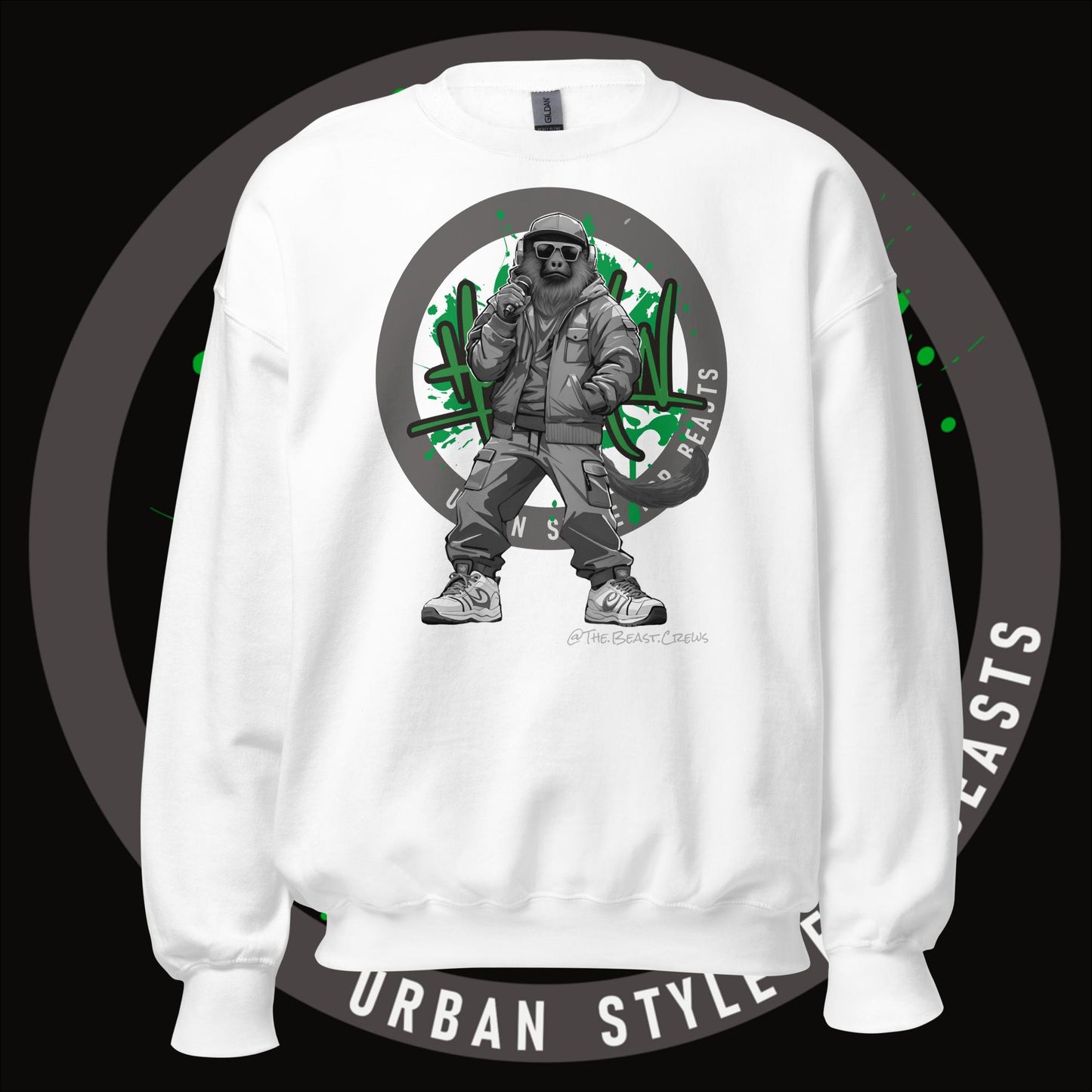 Howler Monkey Grayscale - Unisex Sweatshirt