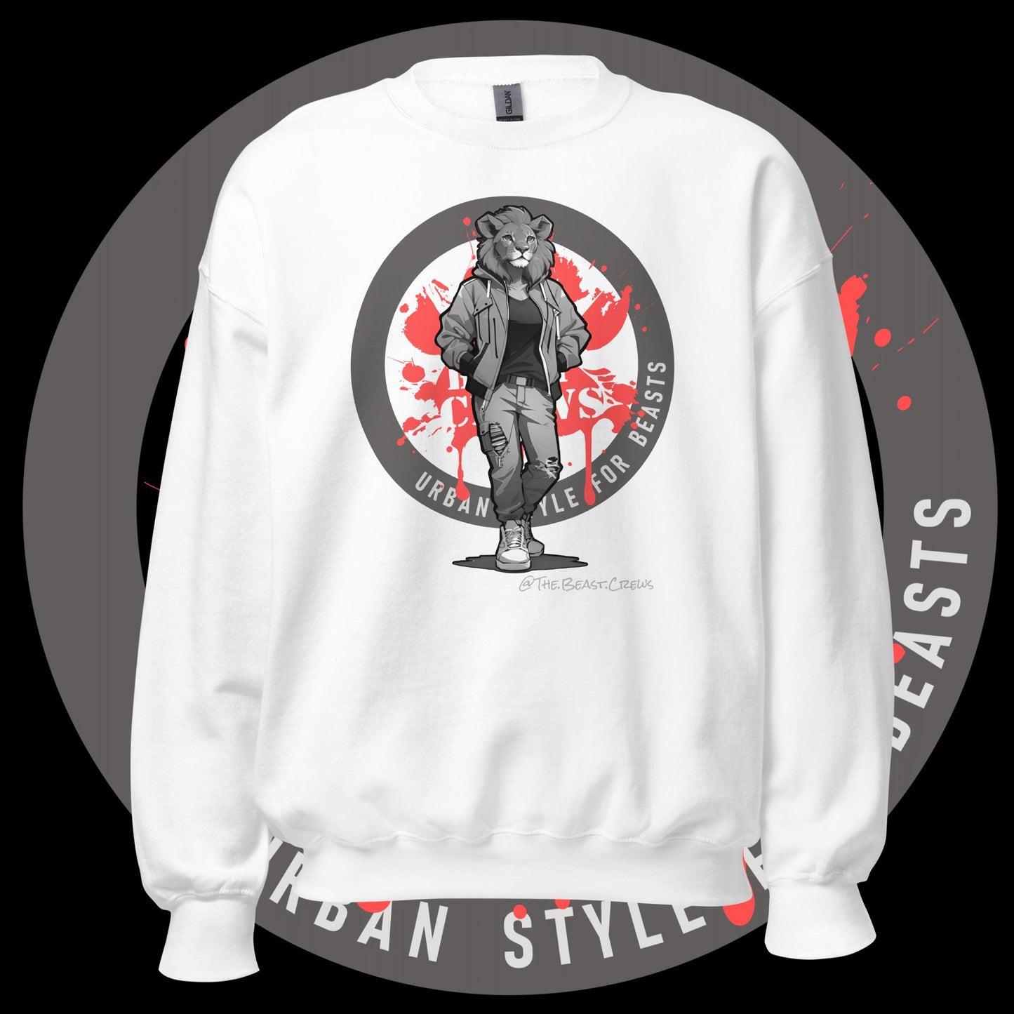 Lioness Queen Grayscale - Unisex Sweatshirt