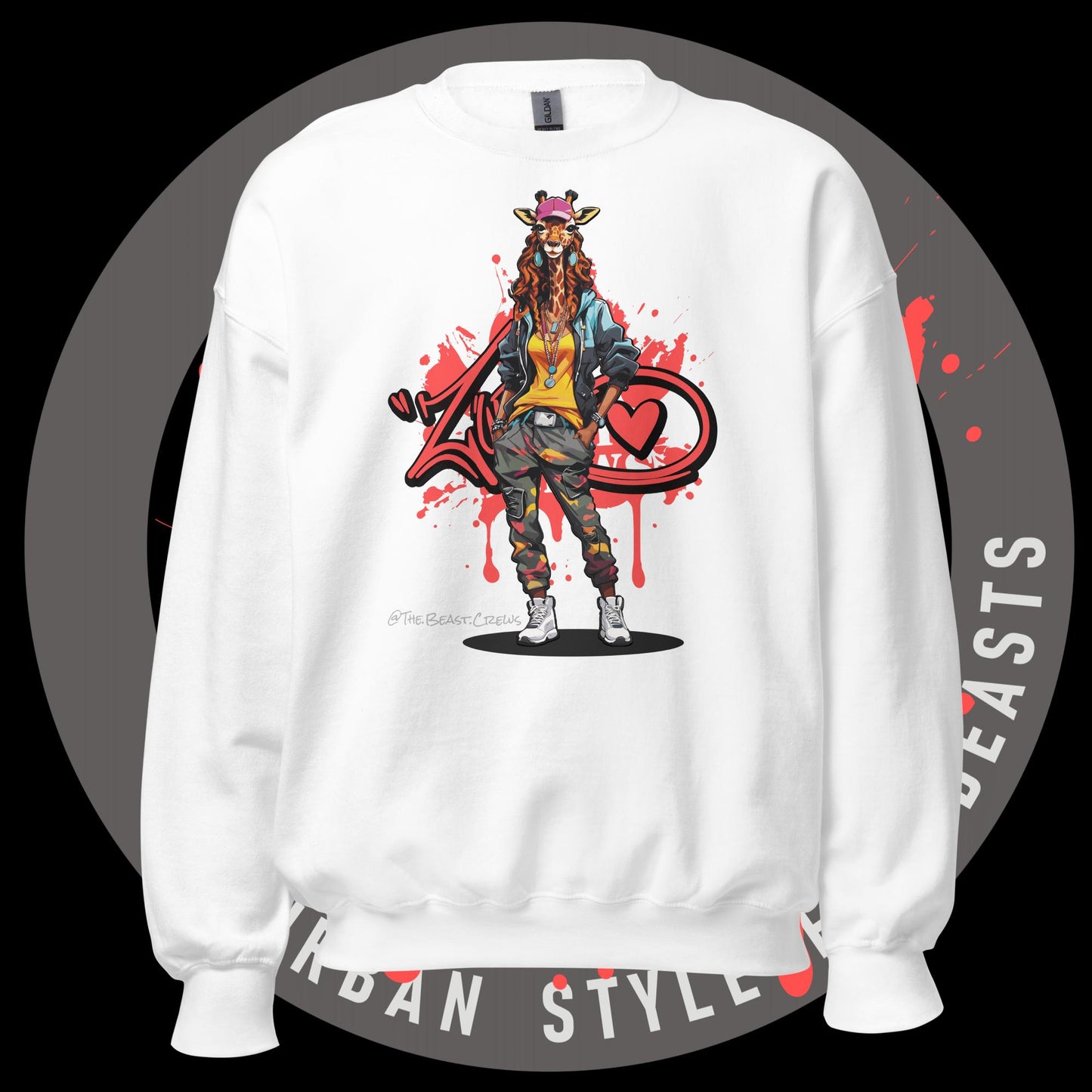 Giraffe Queen Full Color - Unisex Sweatshirt