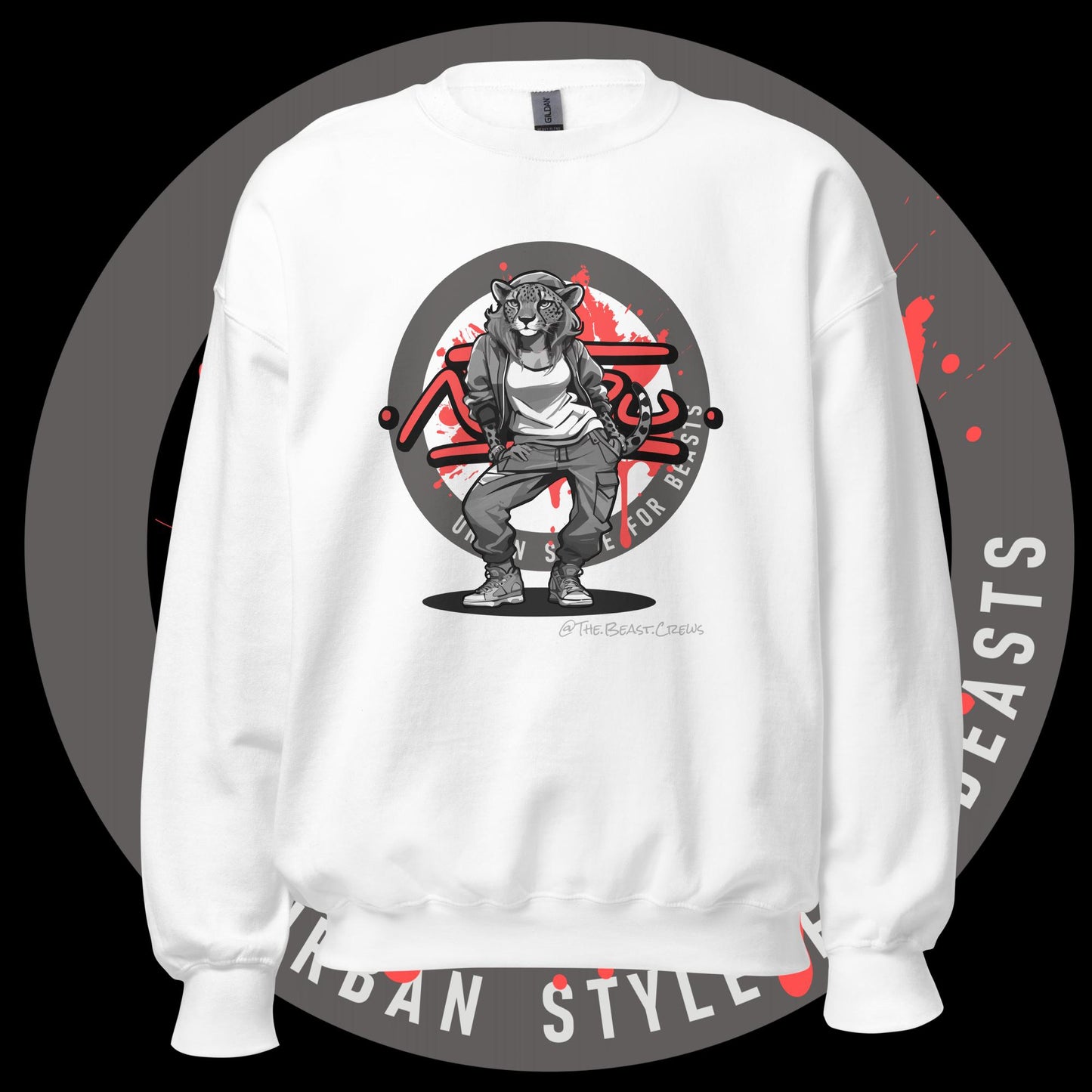 Cheetah Queen Grayscale - Unisex Sweatshirt