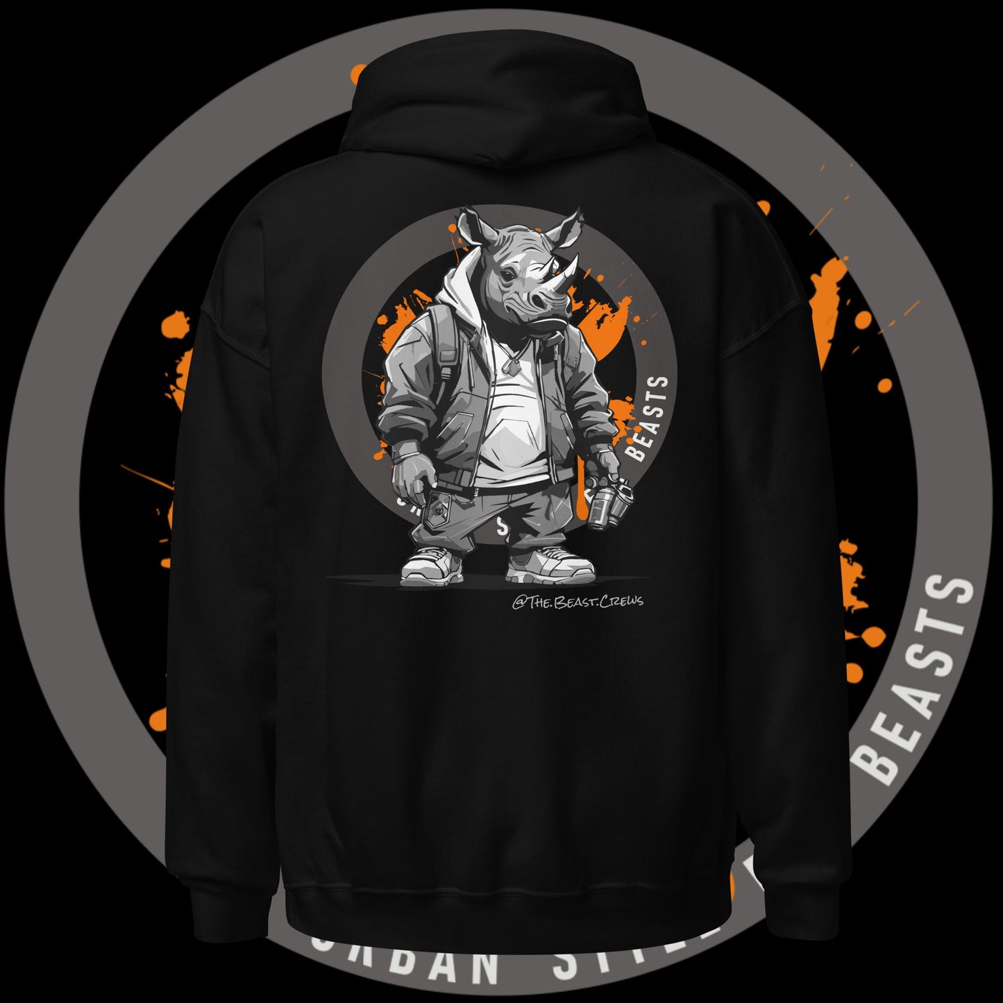 Rhino Grayscale - Unisex Hoodie