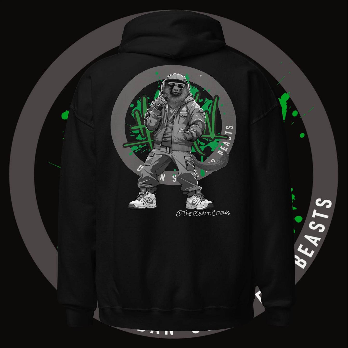 Howler Monkey Grayscale - Unisex Hoodie