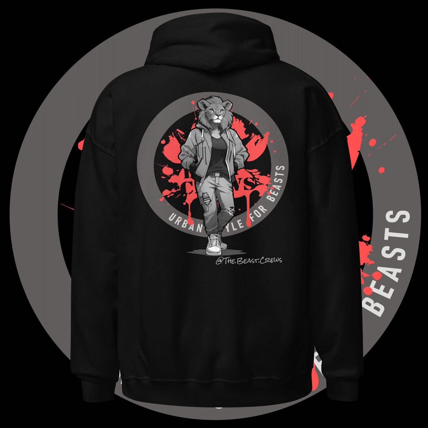 Lioness Queen Grayscale - Unisex Hoodie