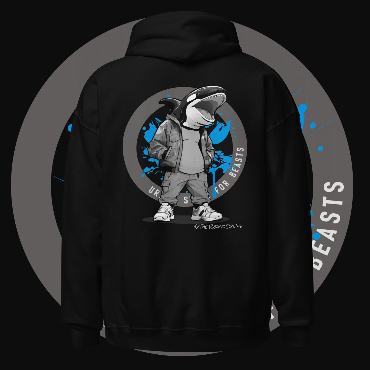 Killer Whale Grayscale - Unisex Hoodie