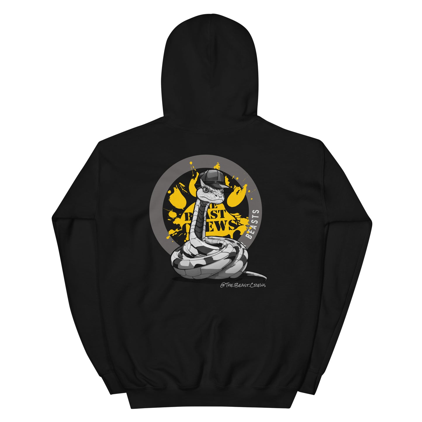 Unisex Hoodie - Horned Viper Grayscale