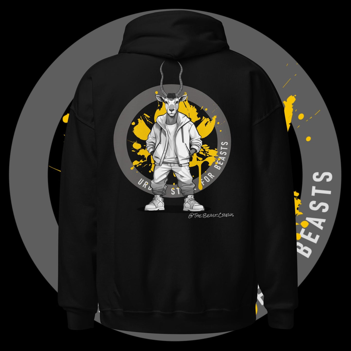 Unisex Hoodie - Addax Grayscale