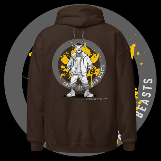 Unisex Hoodie - Addax Grayscale