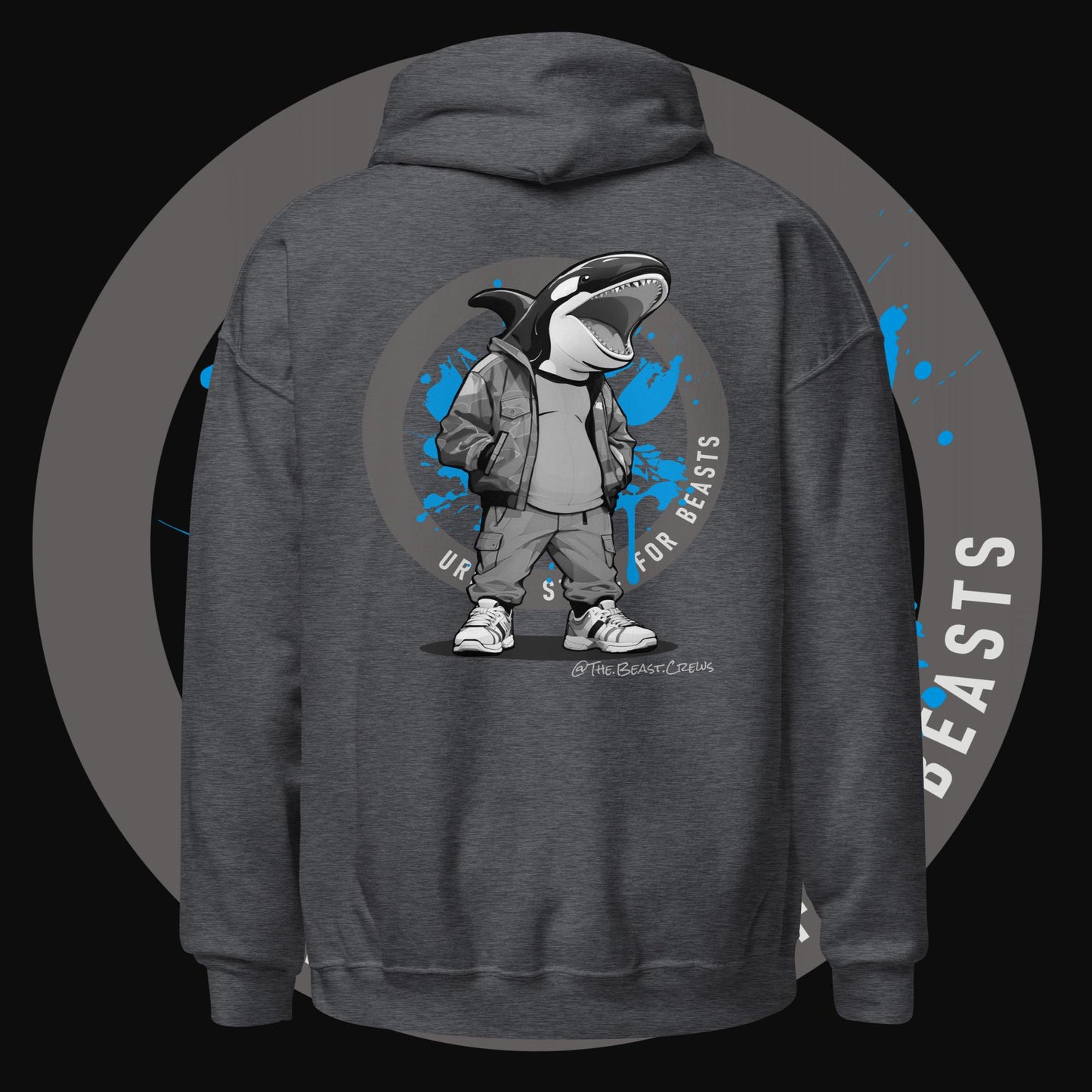 Killer Whale Grayscale - Unisex Hoodie