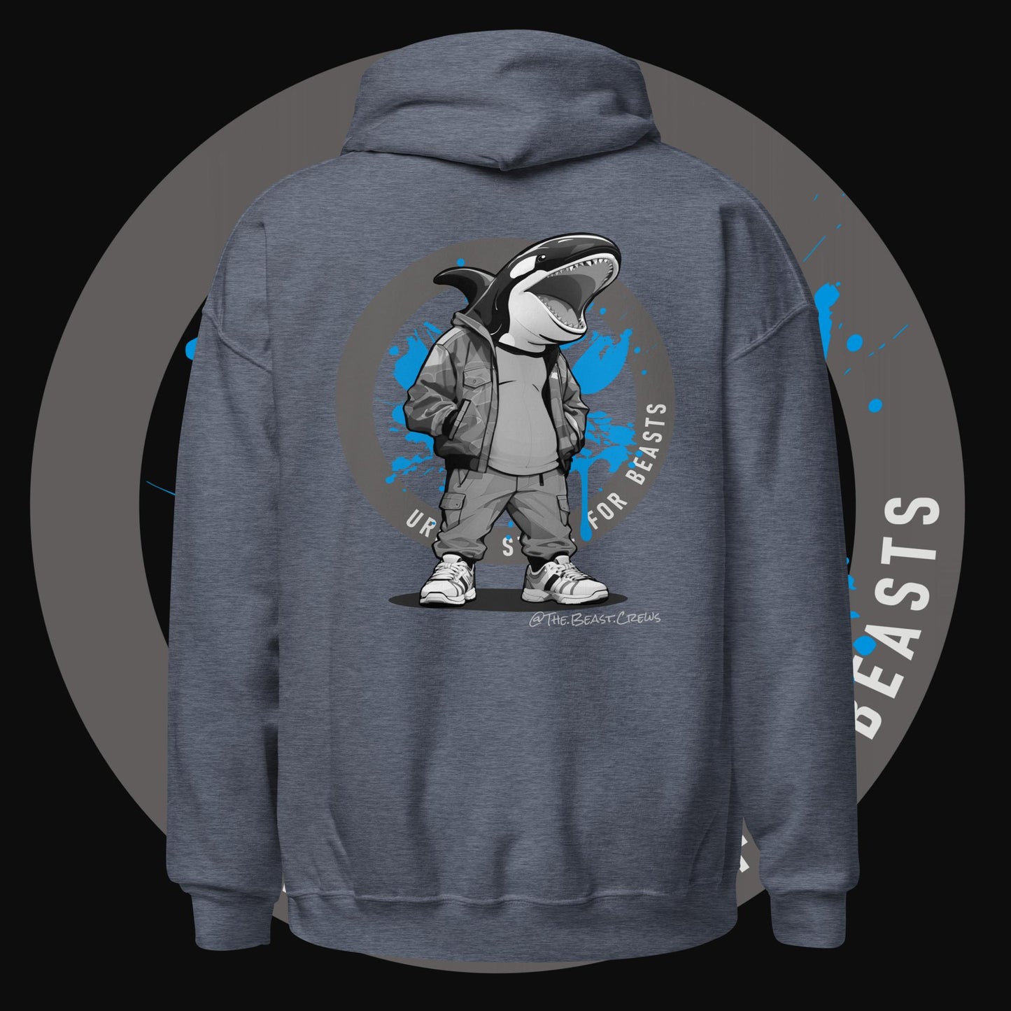 Killer Whale Grayscale - Unisex Hoodie