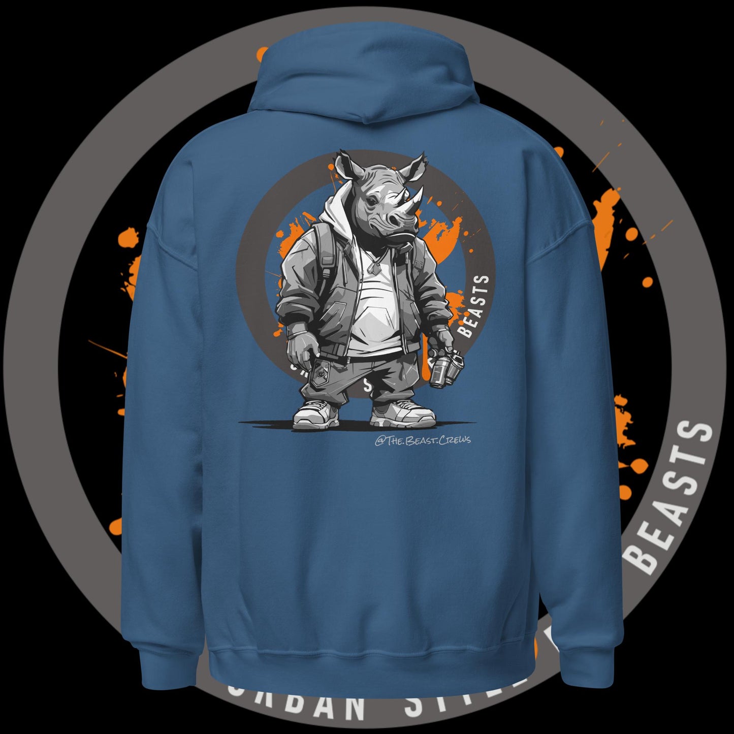 Rhino Grayscale - Unisex Hoodie