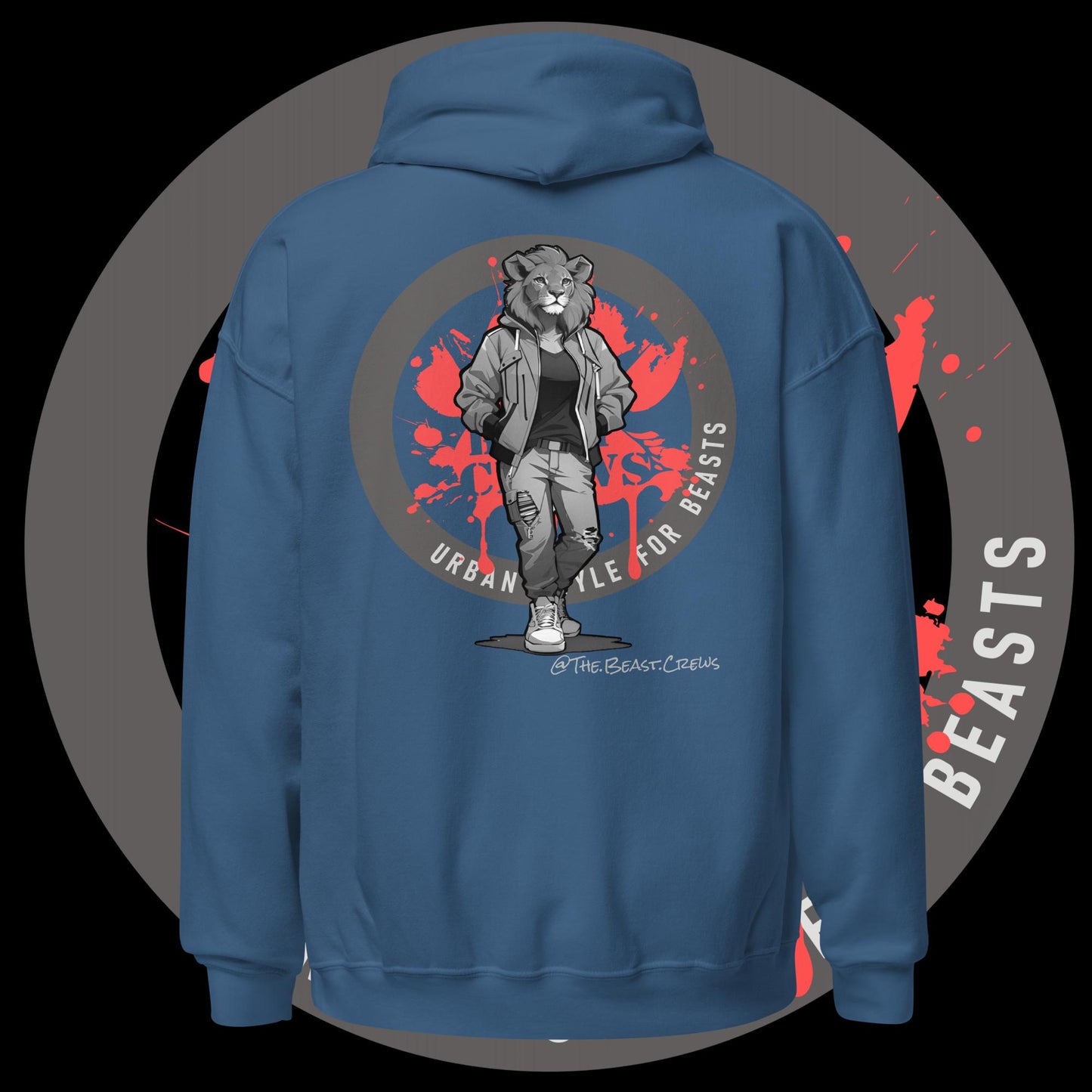 Lioness Queen Grayscale - Unisex Hoodie