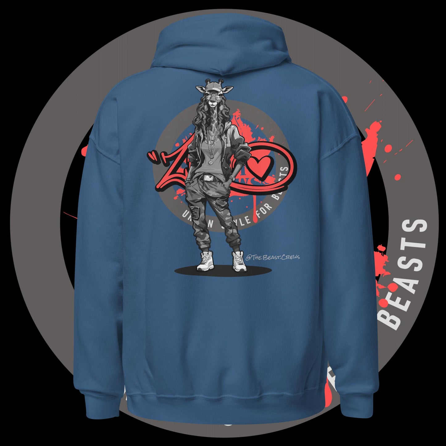 Giraffe Queen Grayscale - Unisex Hoodie