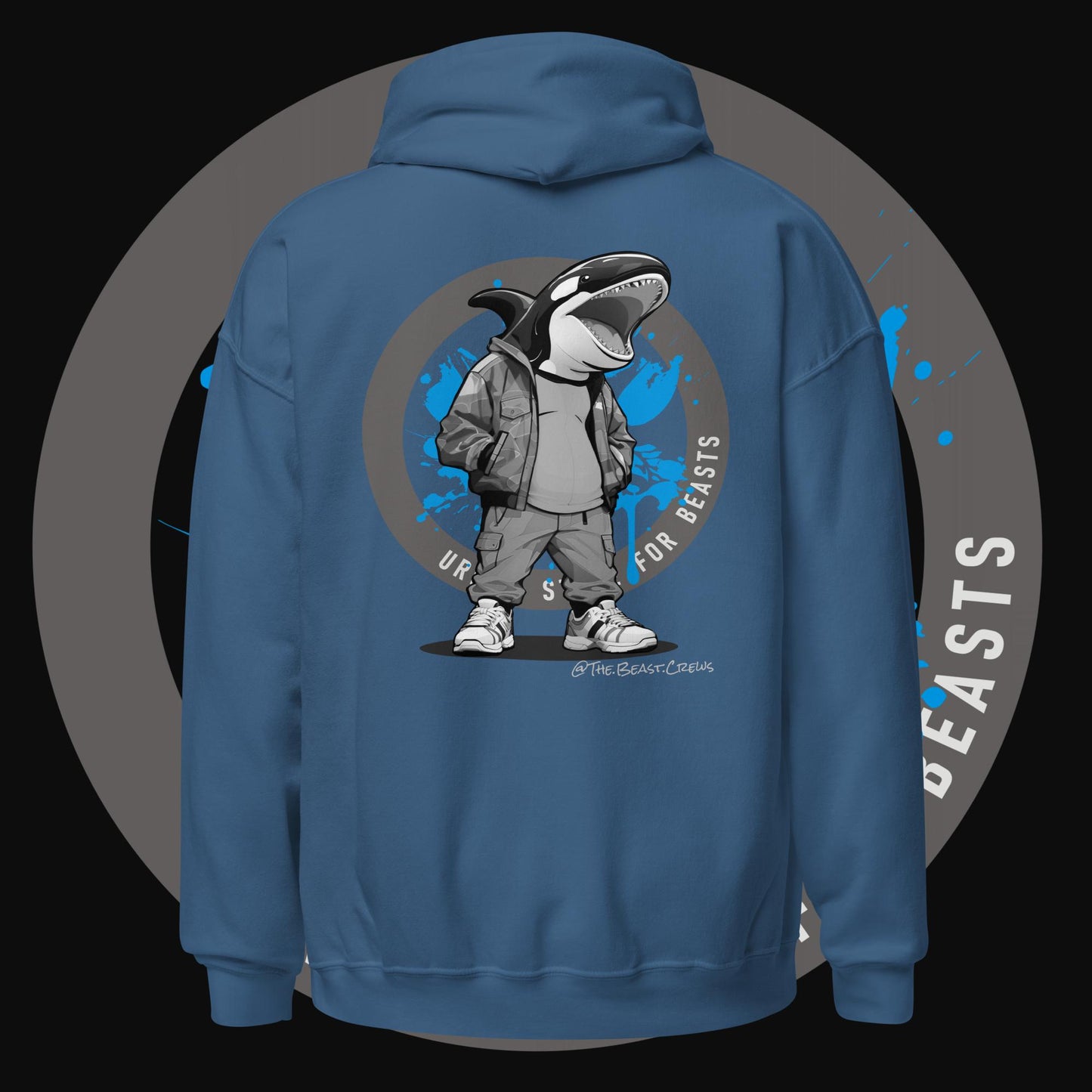 Killer Whale Grayscale - Unisex Hoodie
