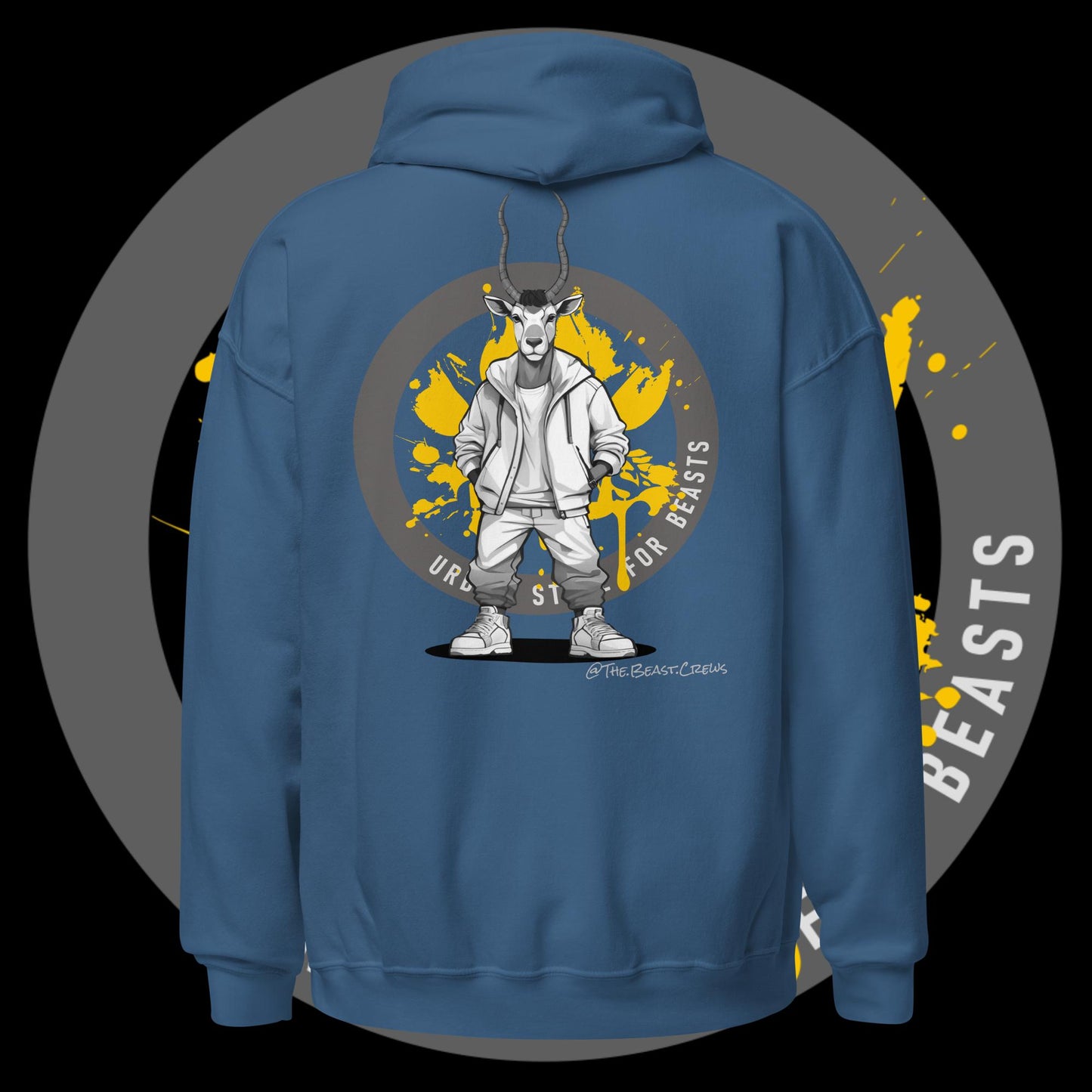 Unisex Hoodie - Addax Grayscale