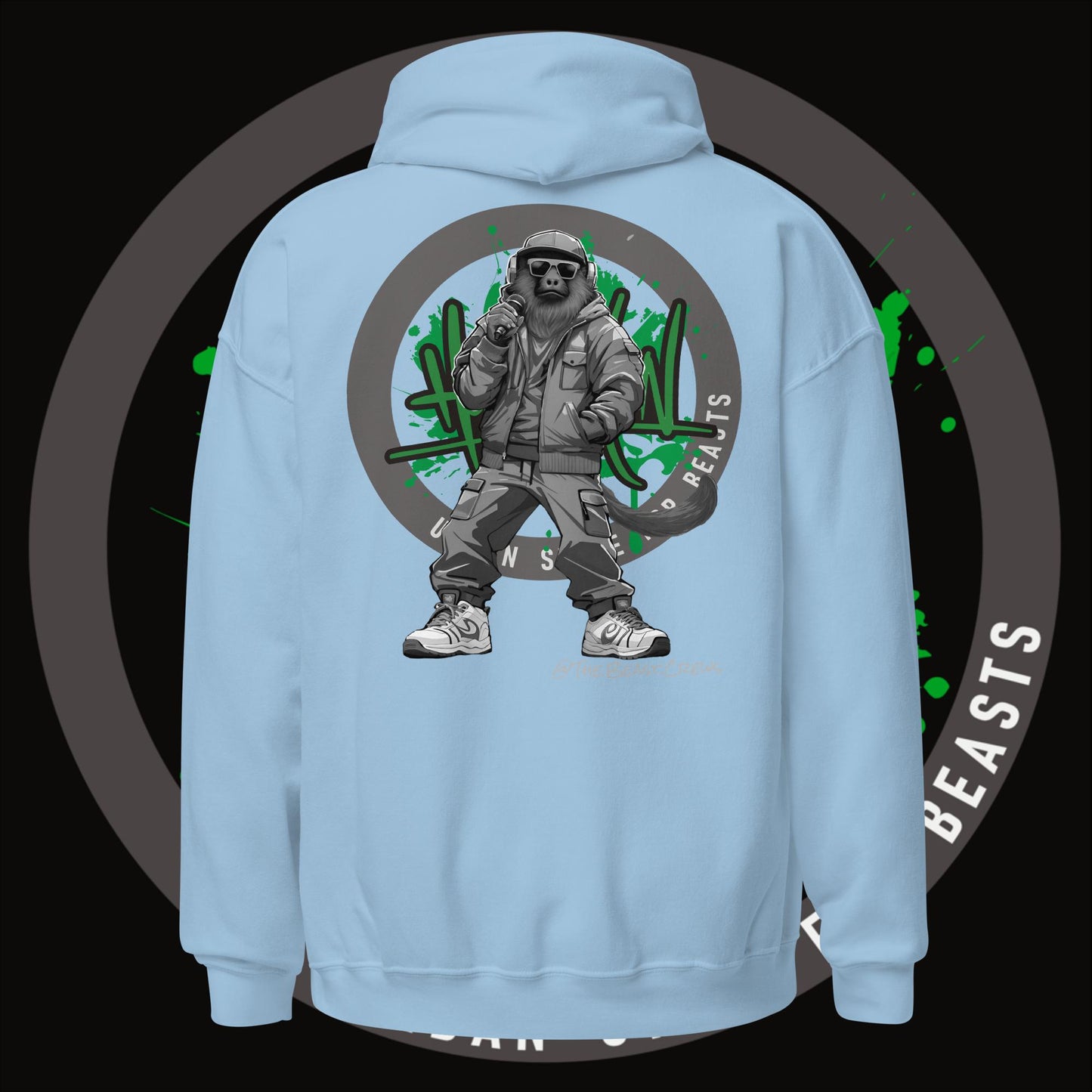 Howler Monkey Grayscale - Unisex Hoodie