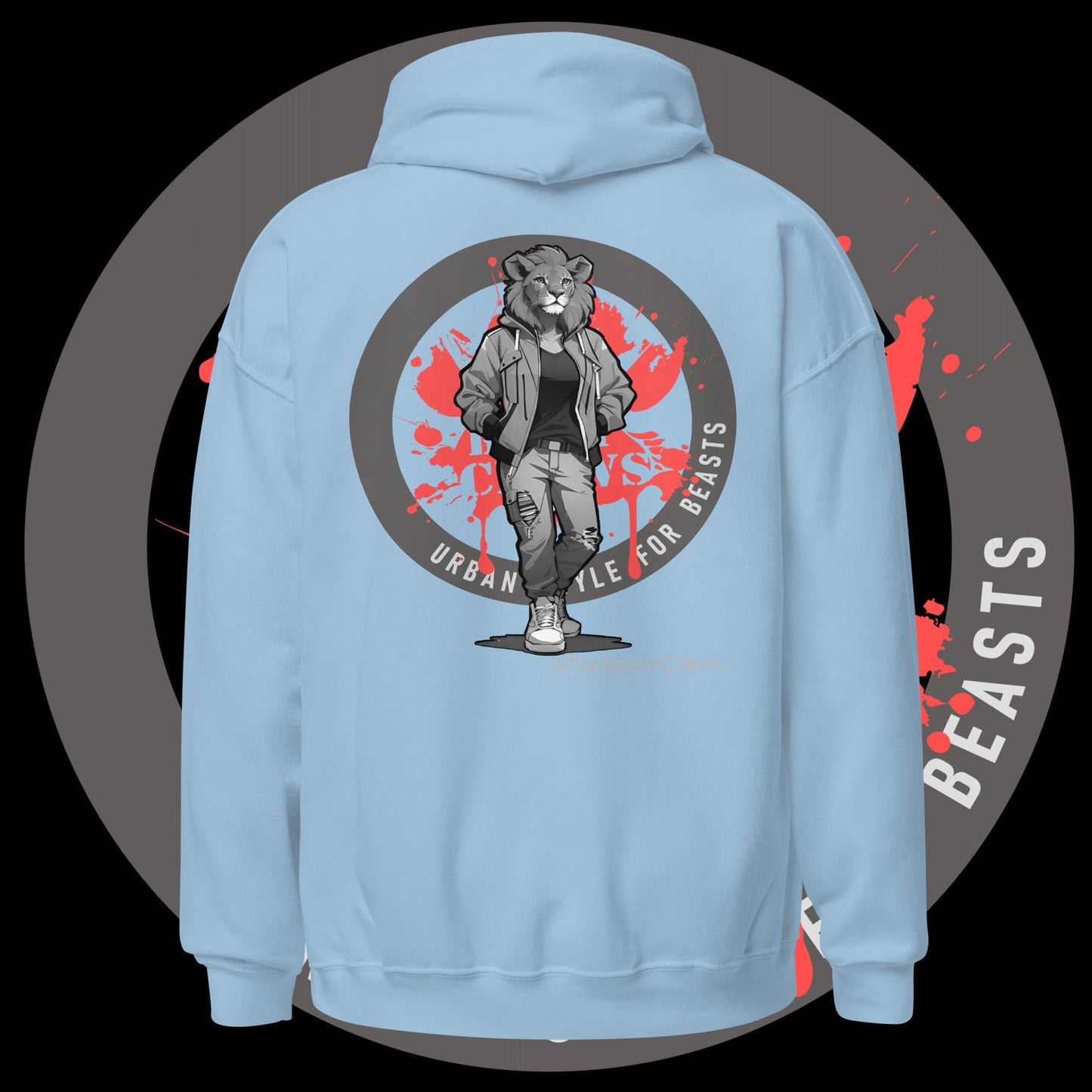 Lioness Queen Grayscale - Unisex Hoodie