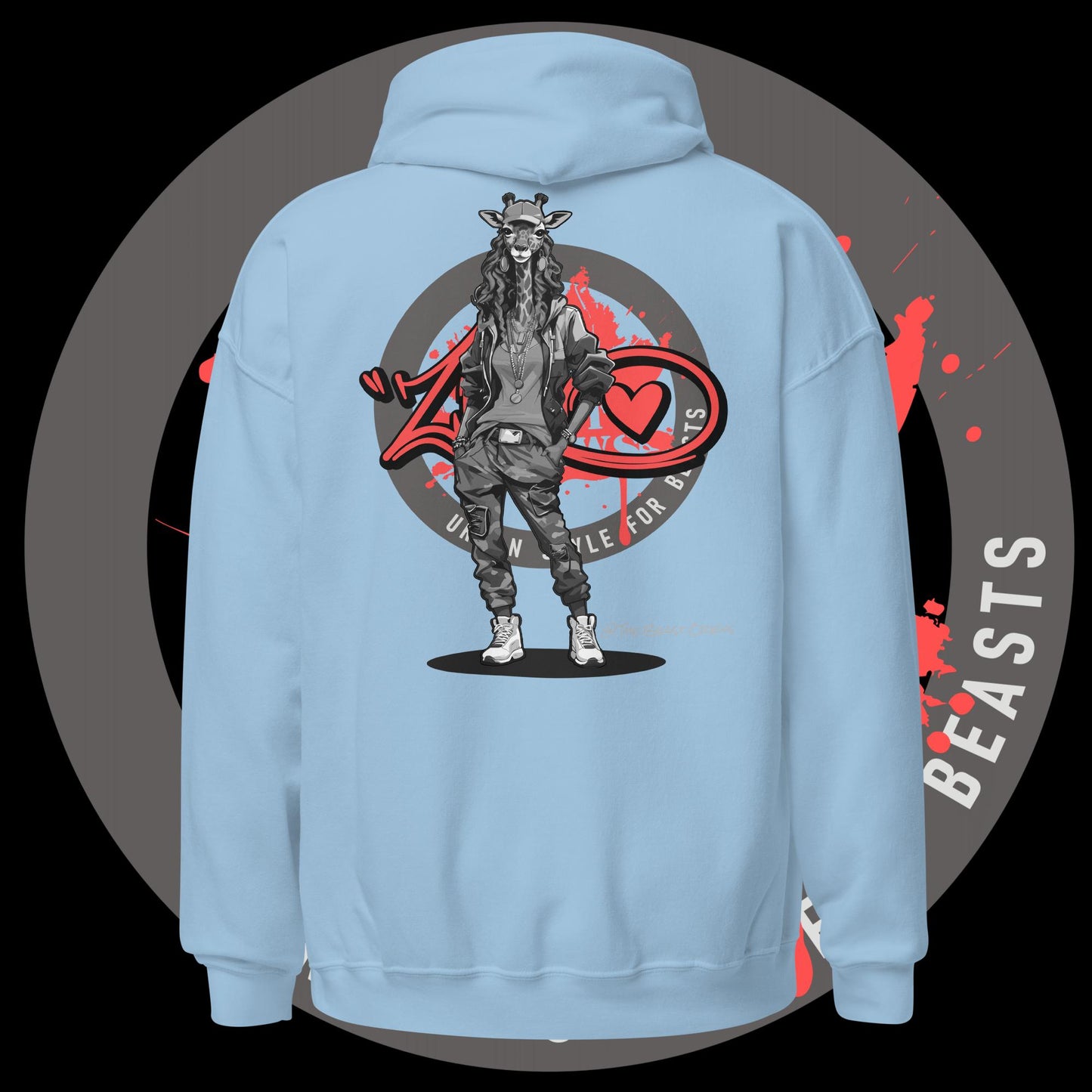 Giraffe Queen Grayscale - Unisex Hoodie