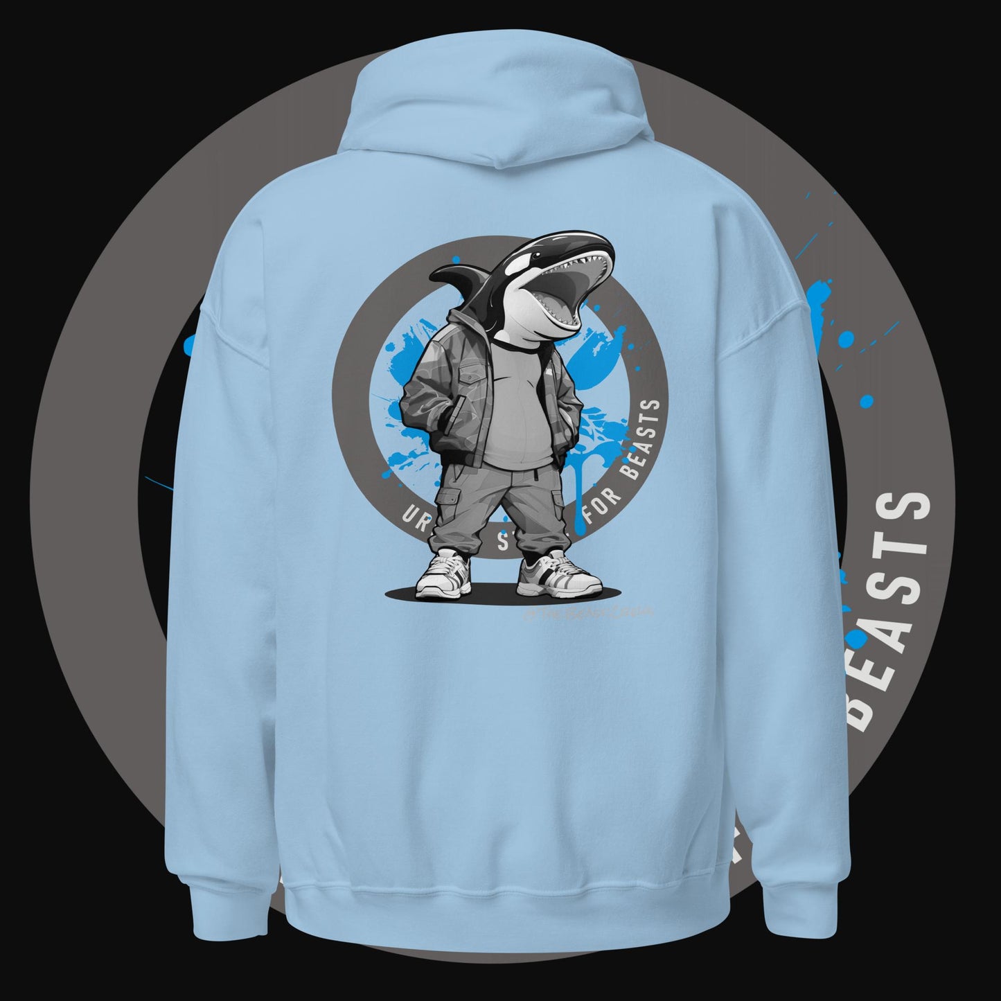 Killer Whale Grayscale - Unisex Hoodie