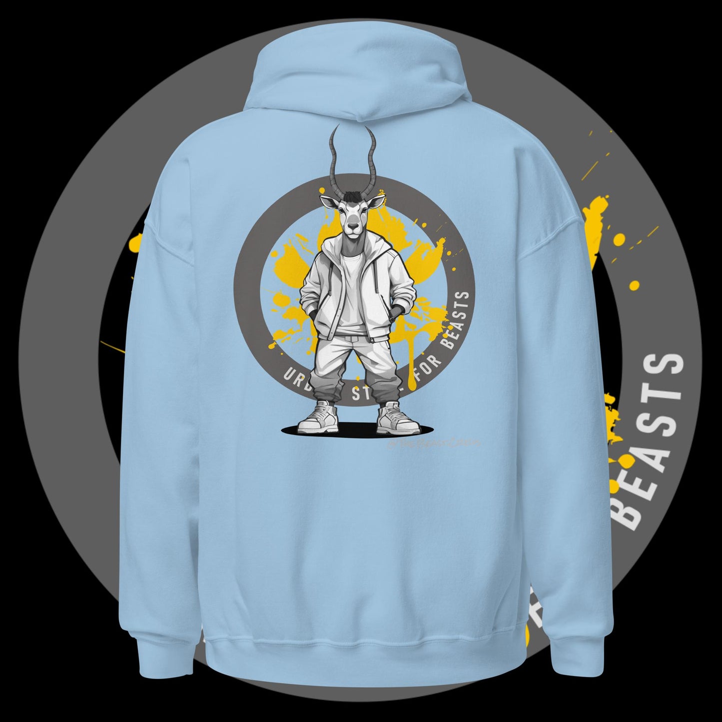 Unisex Hoodie - Addax Grayscale