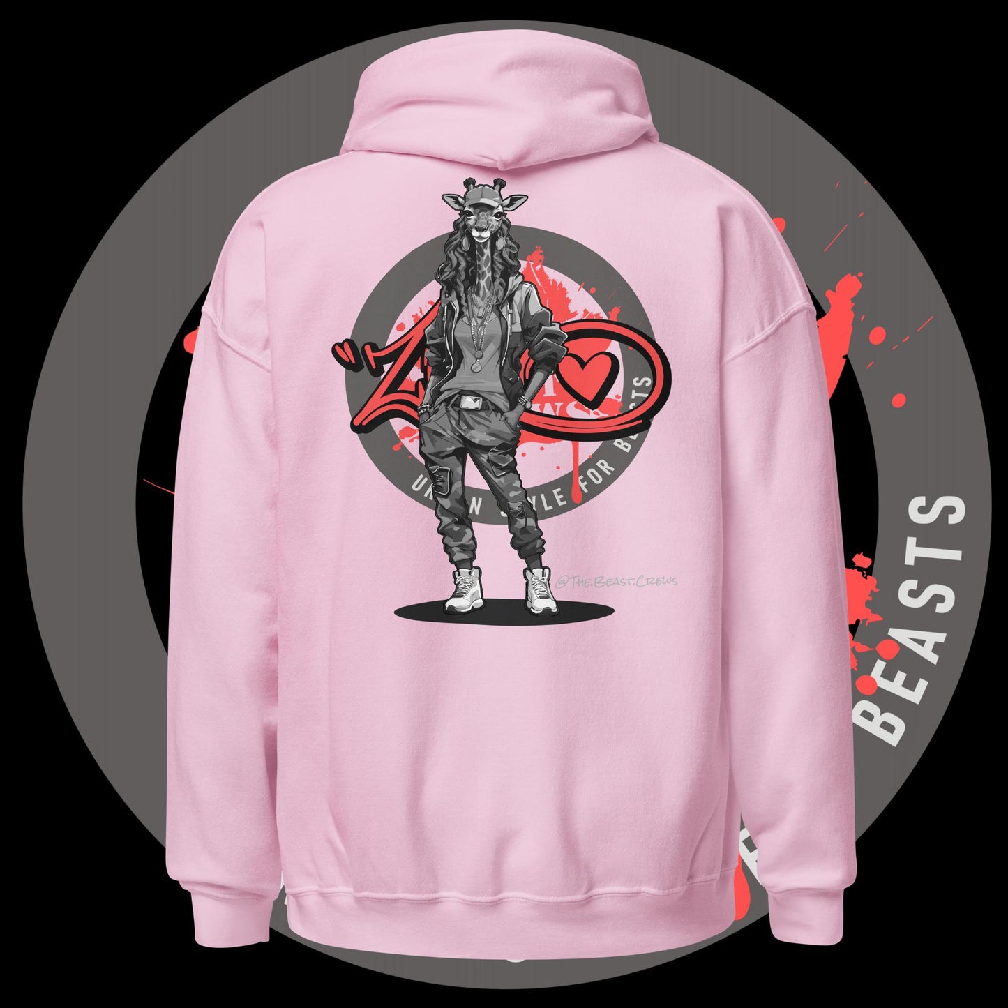 Giraffe Queen Grayscale - Unisex Hoodie