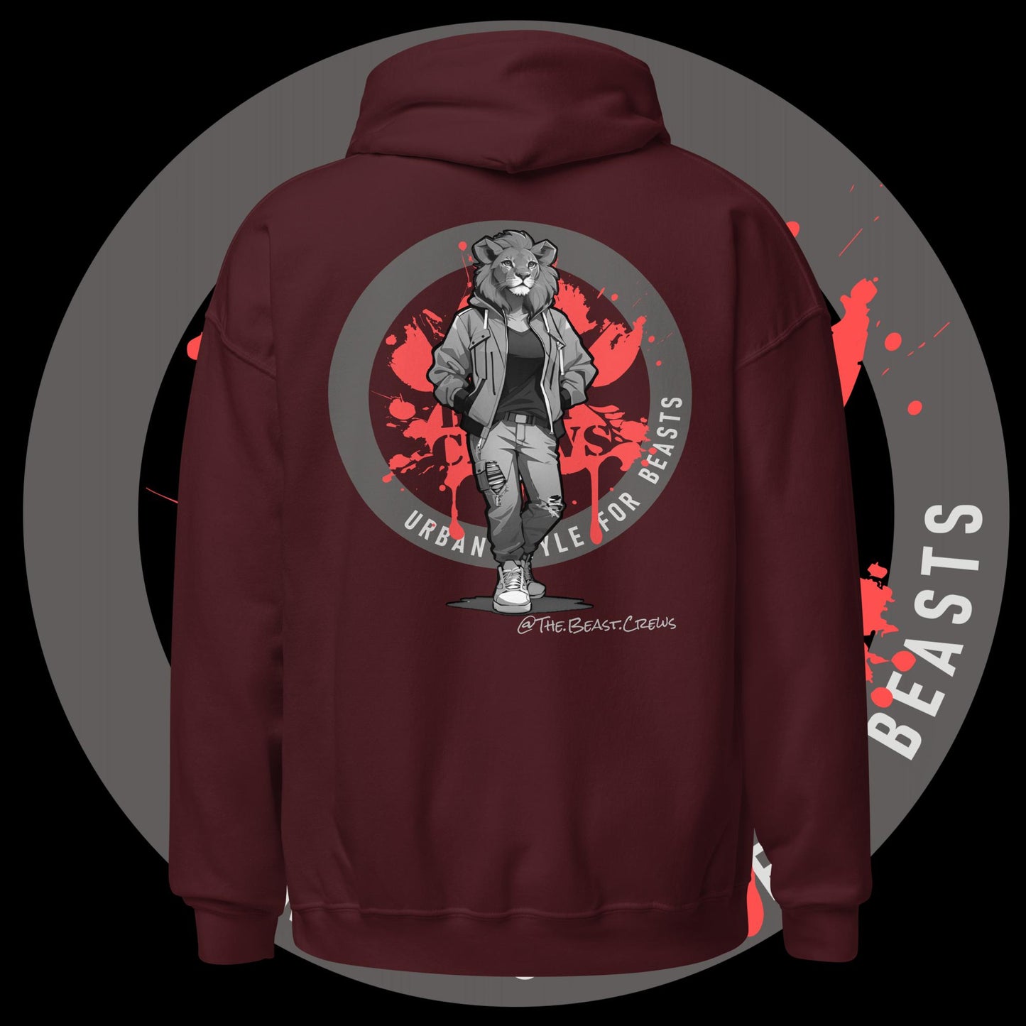 Lioness Queen Grayscale - Unisex Hoodie