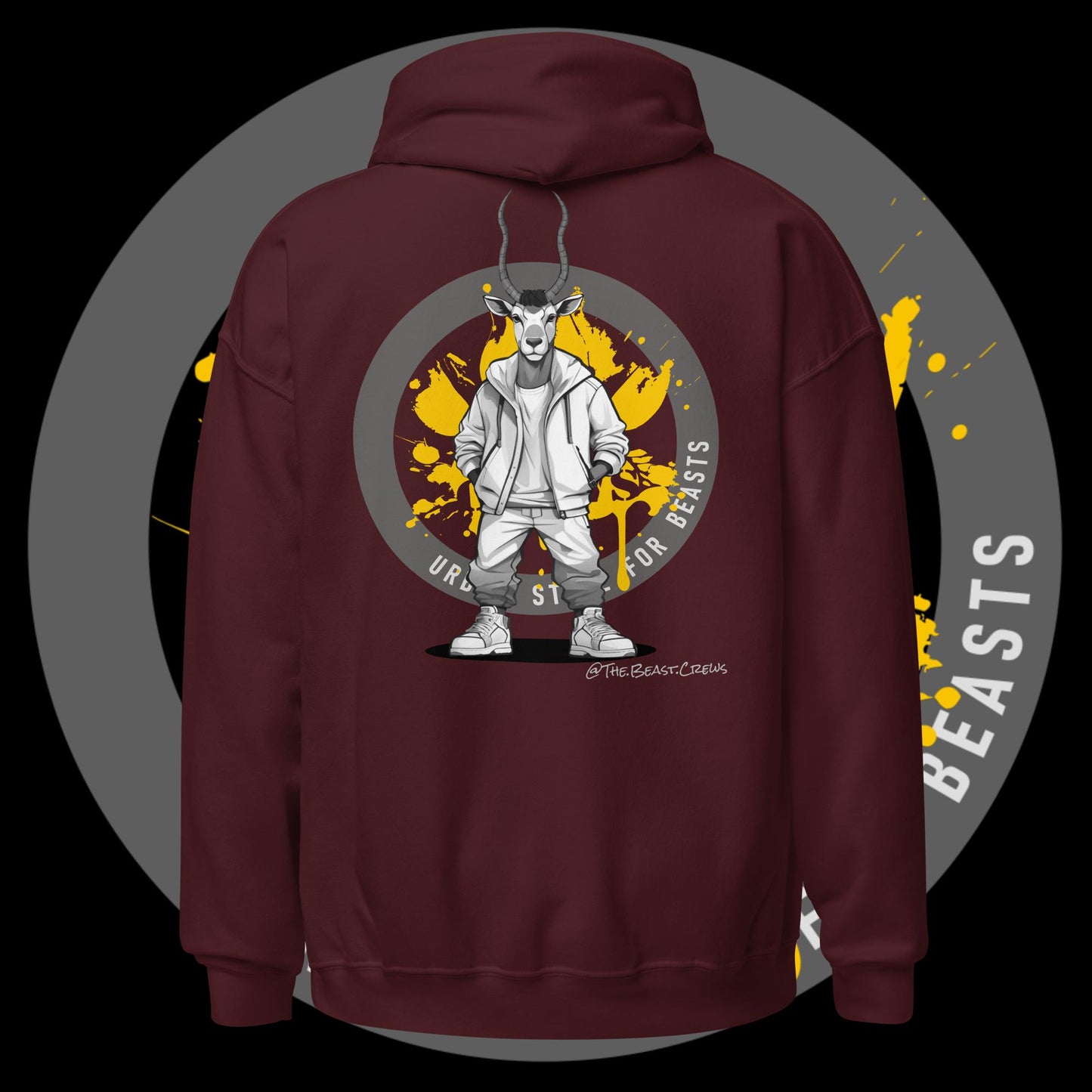 Unisex Hoodie - Addax Grayscale