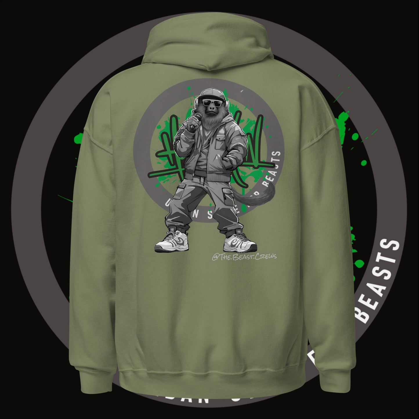 Howler Monkey Grayscale - Unisex Hoodie