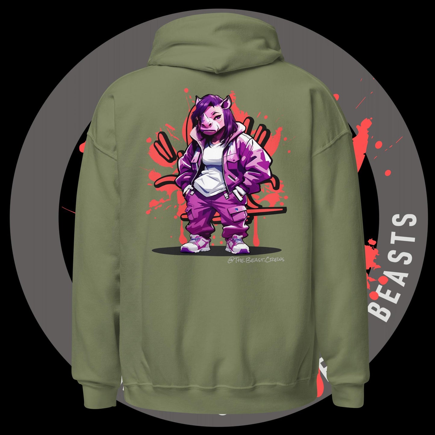 Rhino Queen Full Color - Unisex Hoodie