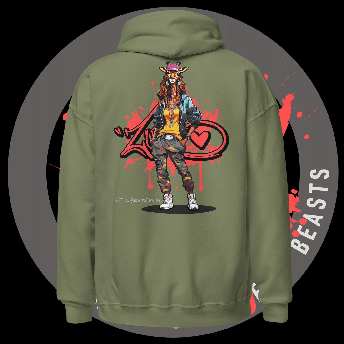 Giraffe Queen Full Color - Unisex Hoodie