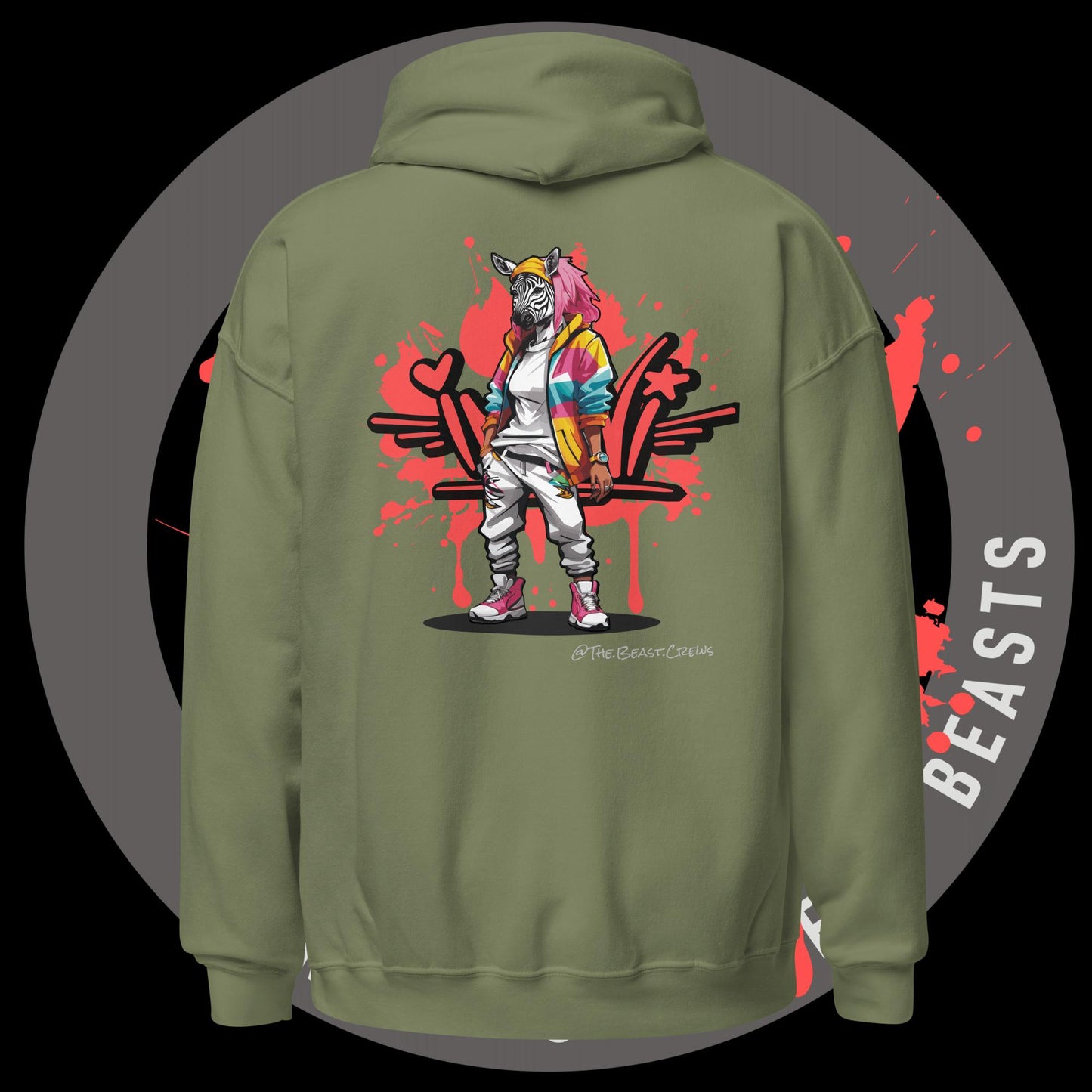 Zebra Queen Full Color - Unisex Hoodie
