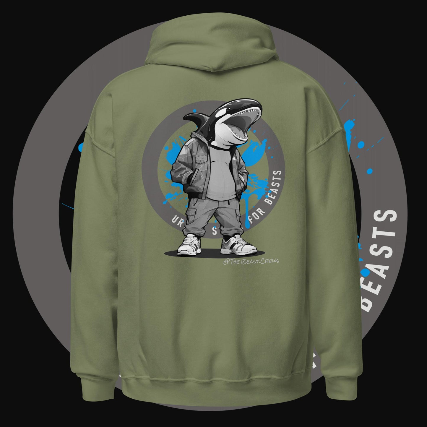 Killer Whale Grayscale - Unisex Hoodie