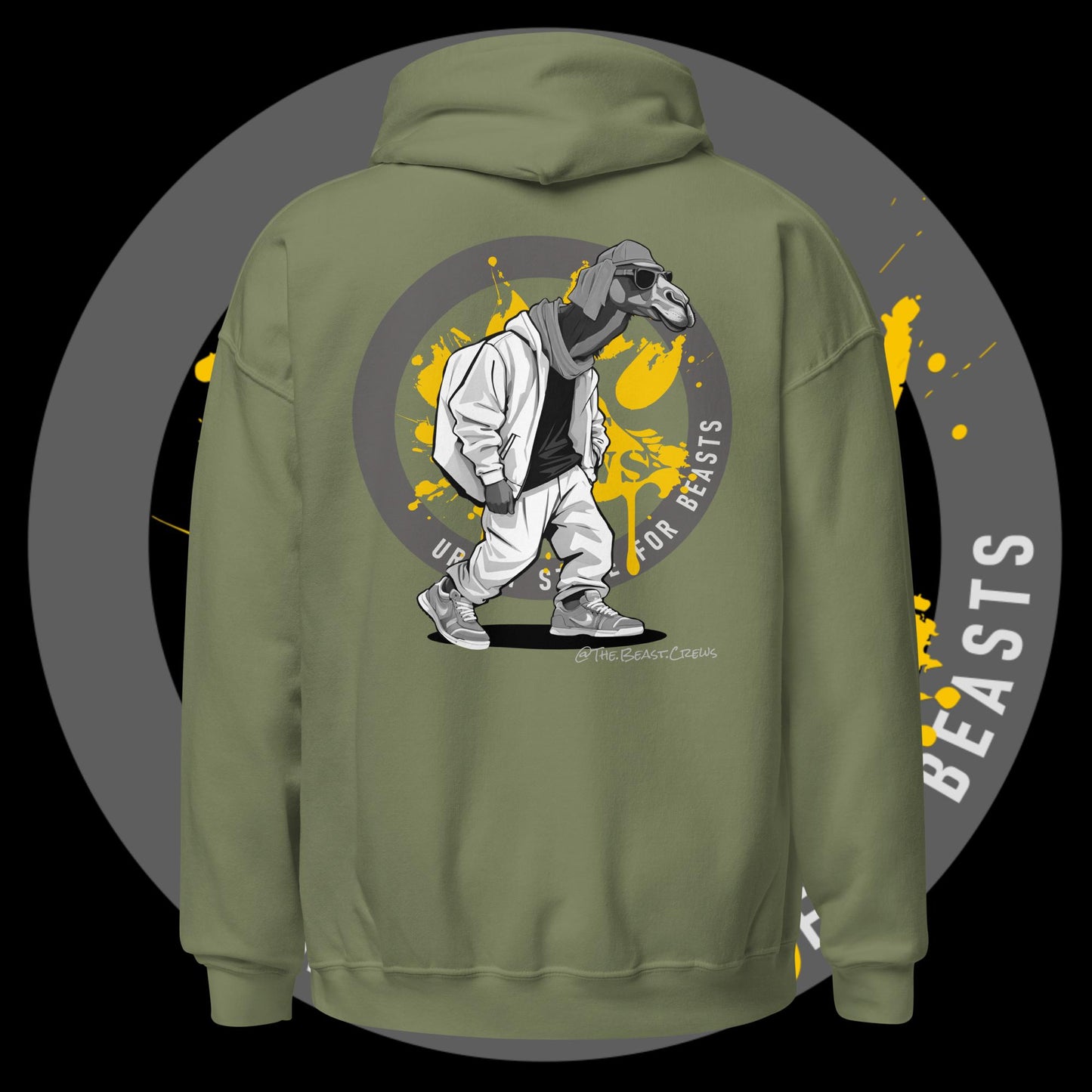 Unisex Hoodie - Dromedary Grayscale