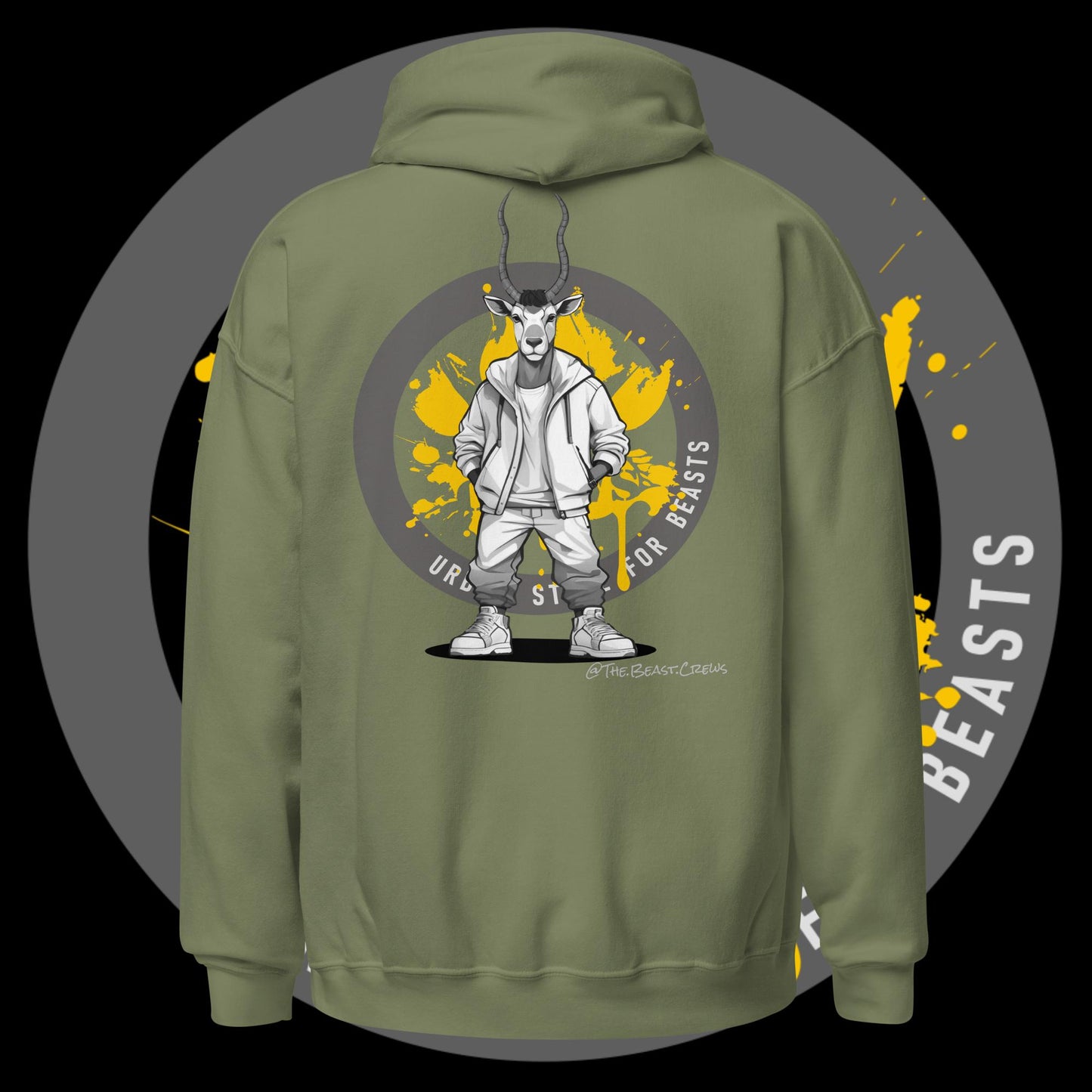 Unisex Hoodie - Addax Grayscale