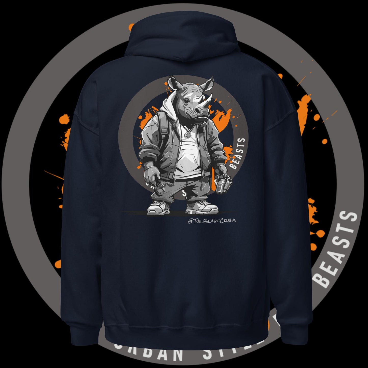 Rhino Grayscale - Unisex Hoodie