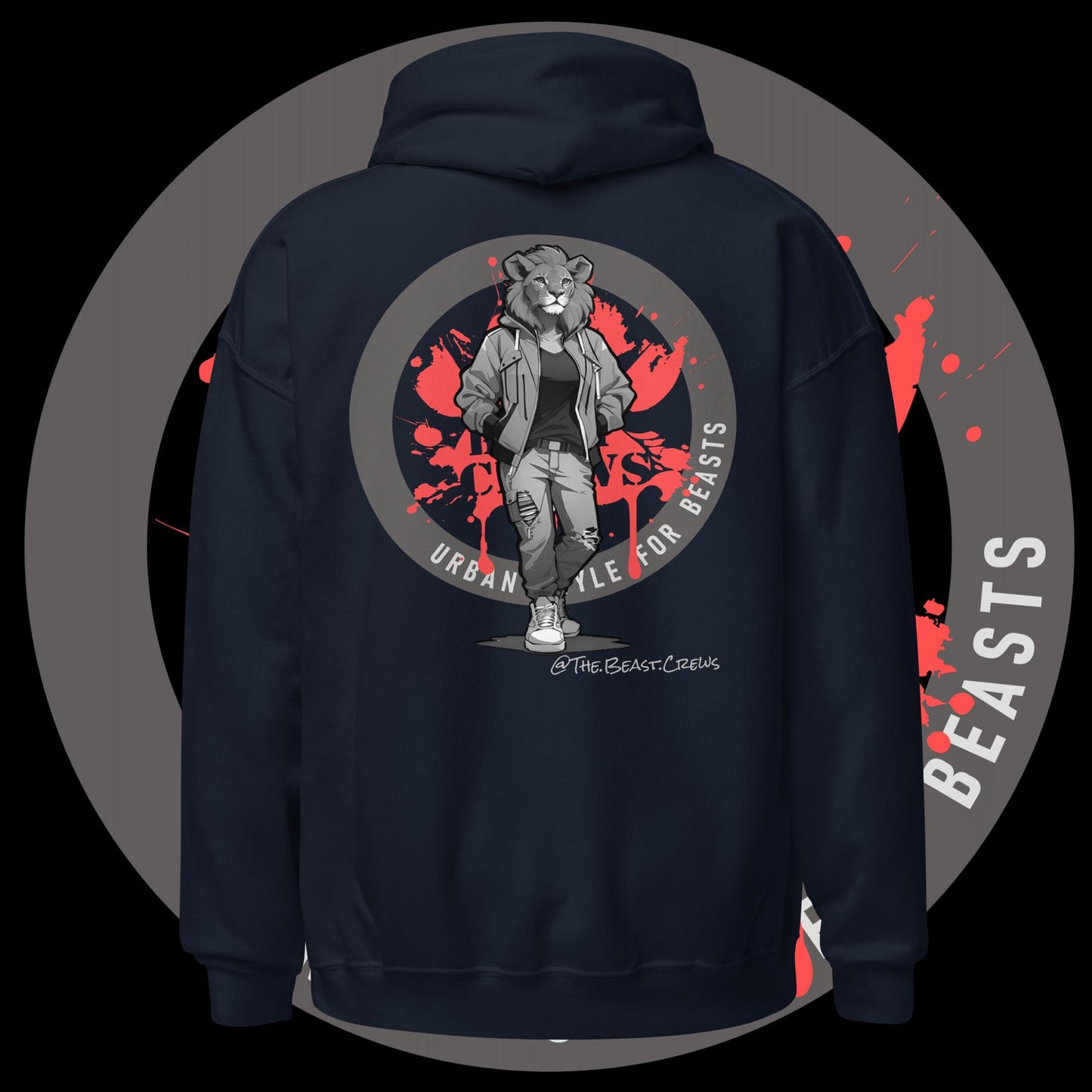 Lioness Queen Grayscale - Unisex Hoodie