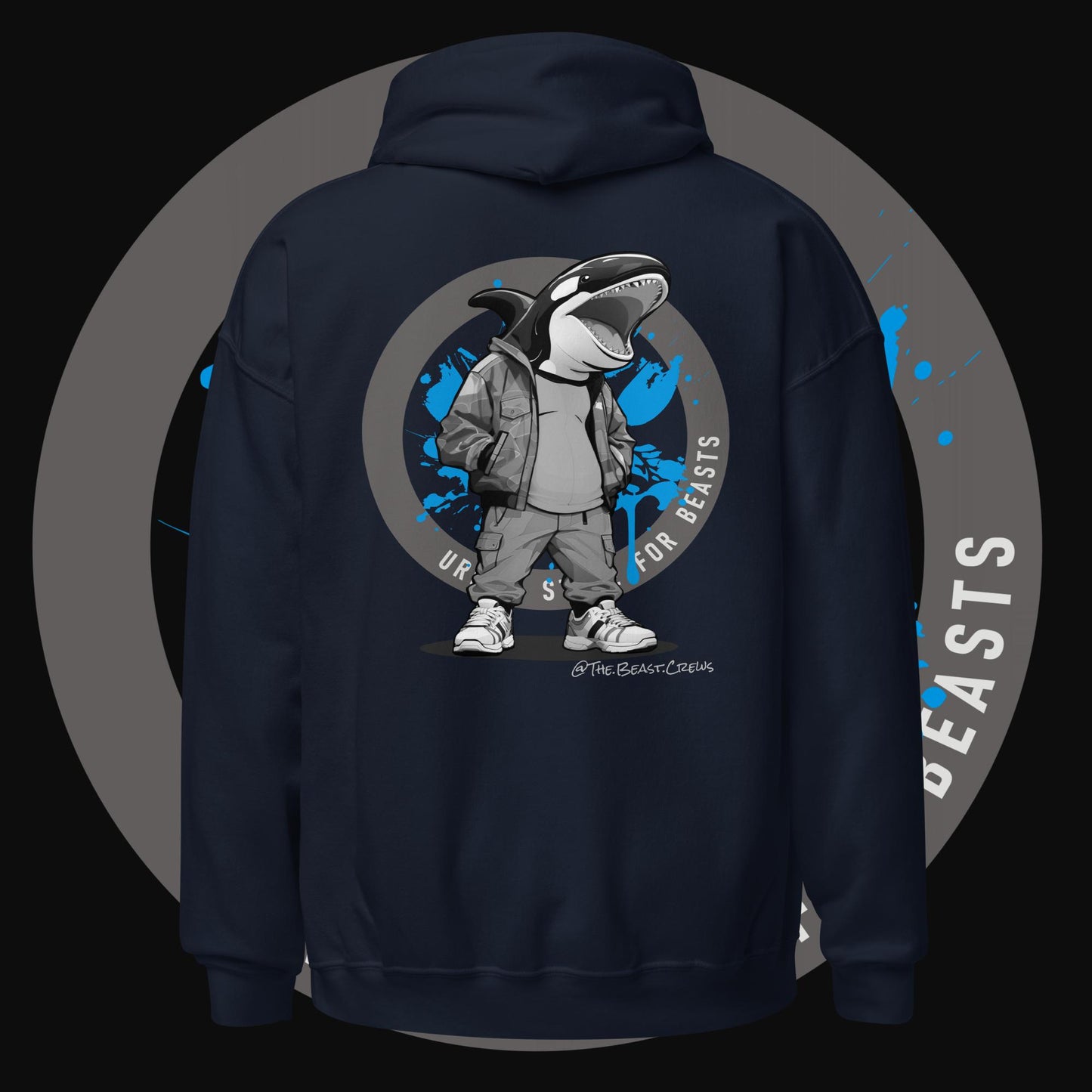 Killer Whale Grayscale - Unisex Hoodie