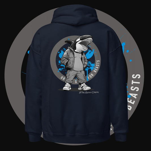 Killer Whale Grayscale - Unisex Hoodie