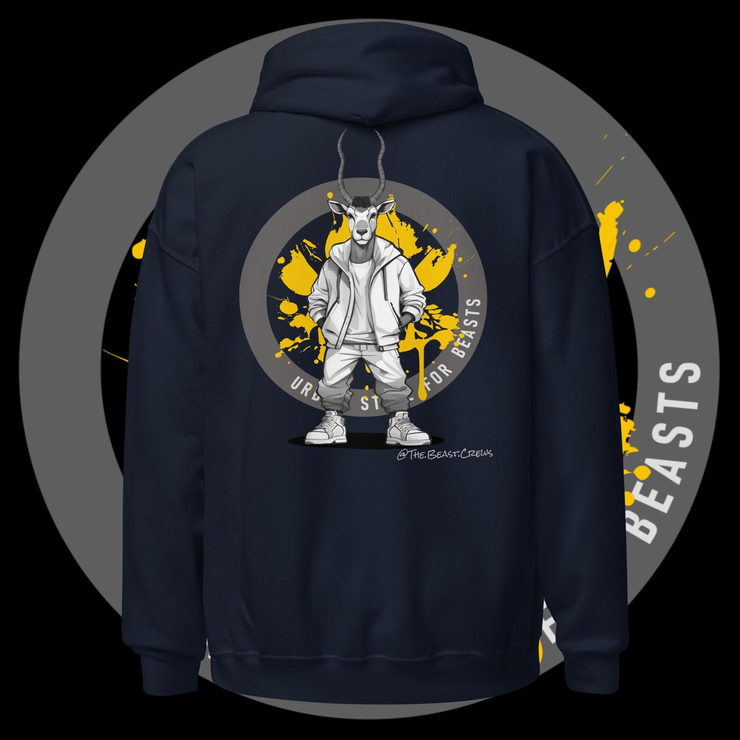 Unisex Hoodie - Addax Grayscale