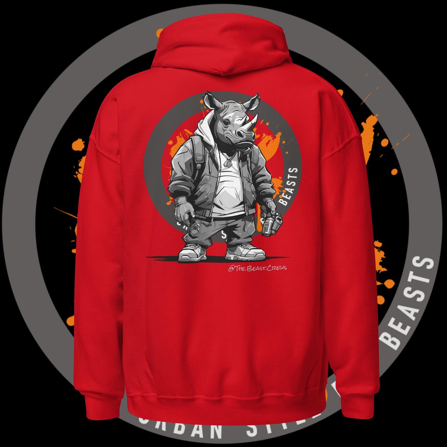 Rhino Grayscale - Unisex Hoodie