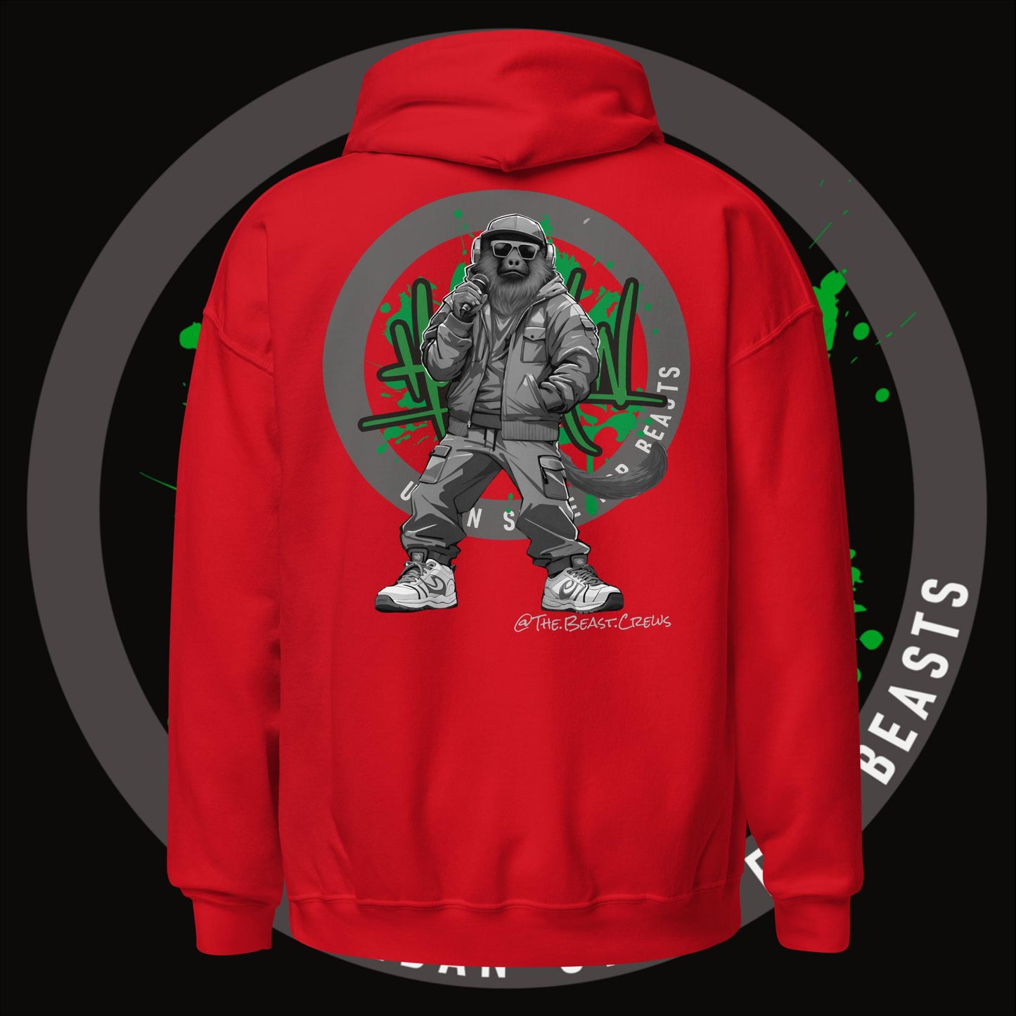Howler Monkey Grayscale - Unisex Hoodie